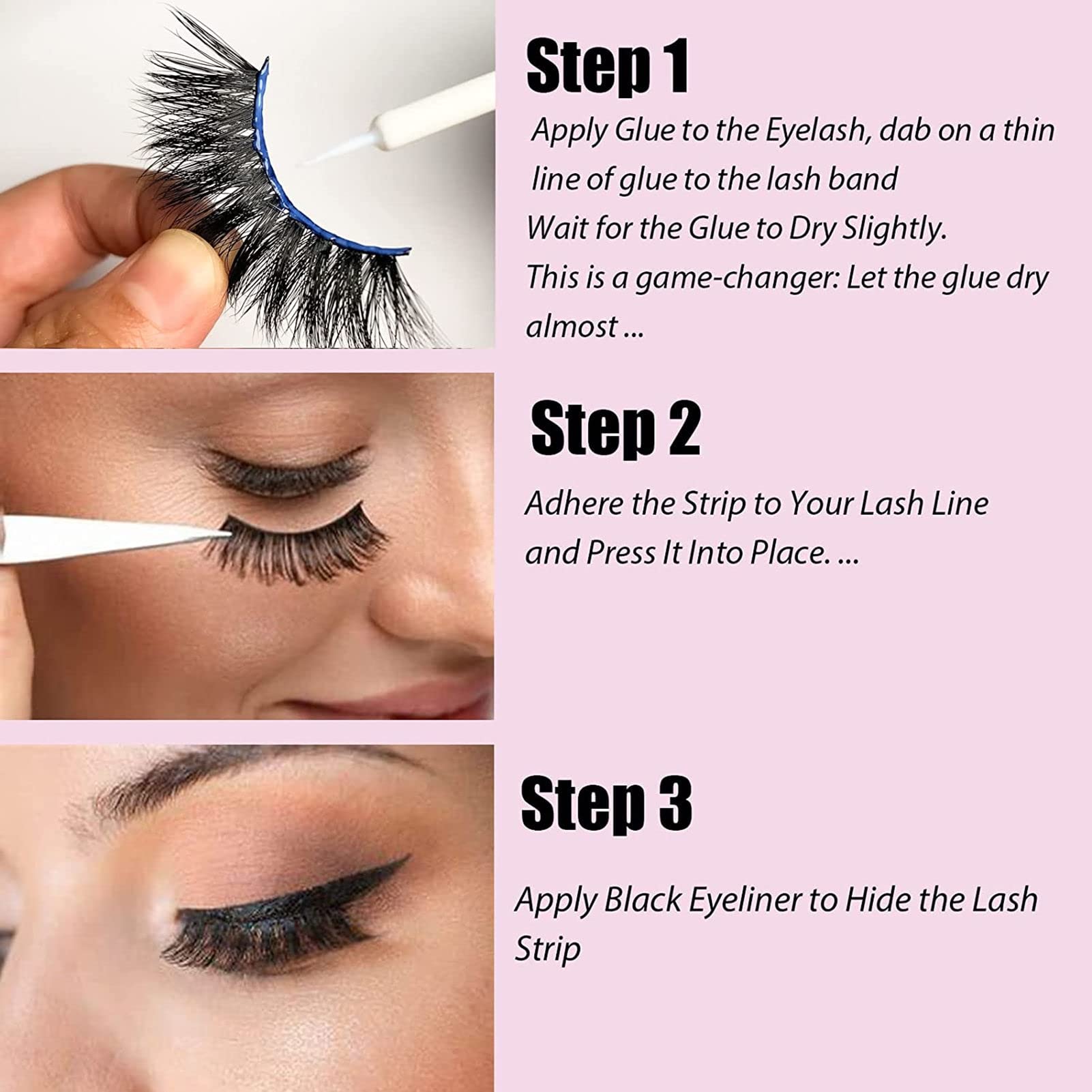 Best Strong Hold False Eyelash Glue - Fast Drying Adhesive for Strip Lashes (5ml/0.18oz) - Waterproof & Long Lasting - Perfect for Parties, Weddings & Daily Makeup