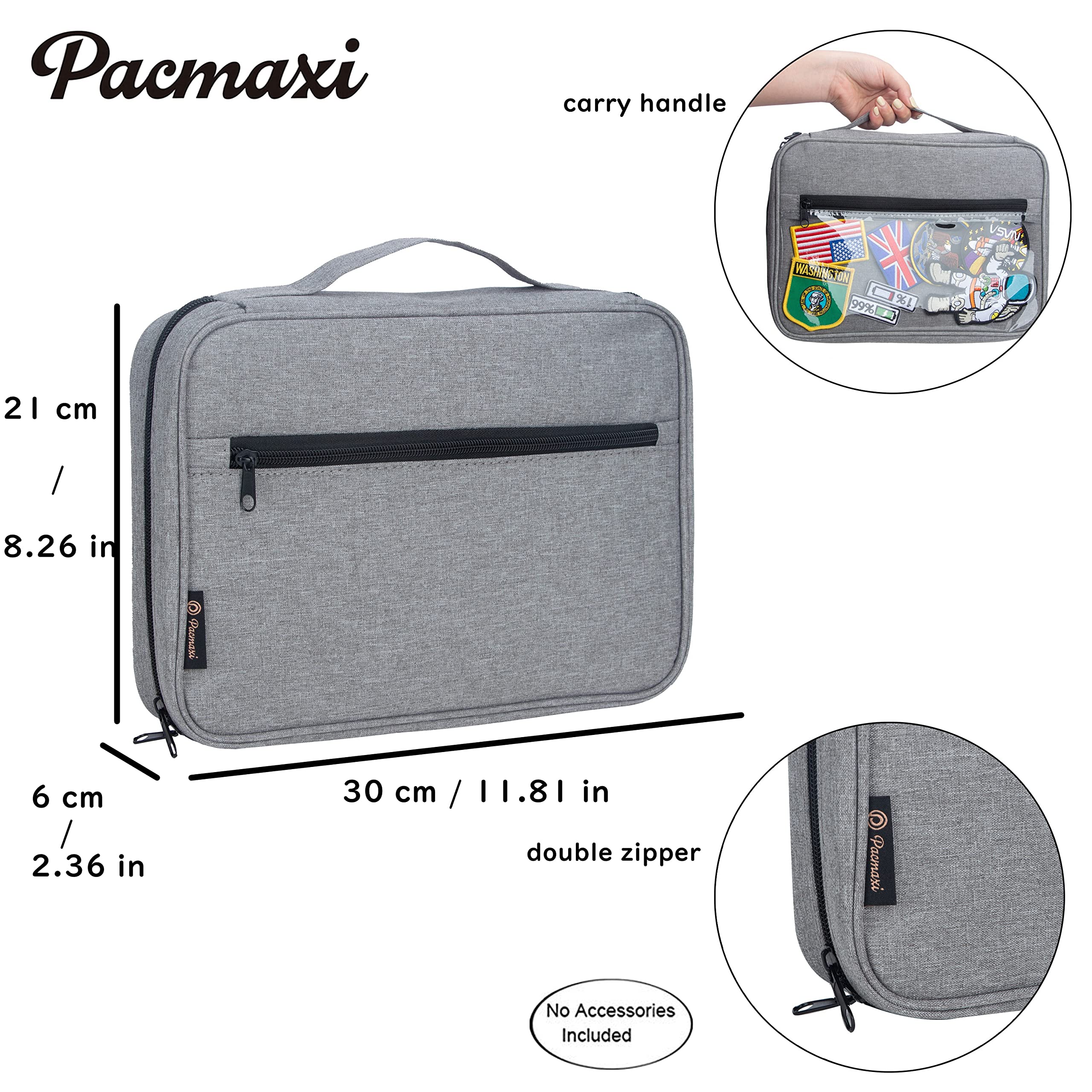 Premium Large Travel Brooch Pin Organizer Case - Holds 250 Enamel Pins, Lapel Pins with 10 Display Pages & 2 Zipper Pockets - Portable Pin Storage Solution for Collectors (Grey) | Perfect for Travel, Trade Shows & Pin Collection Display