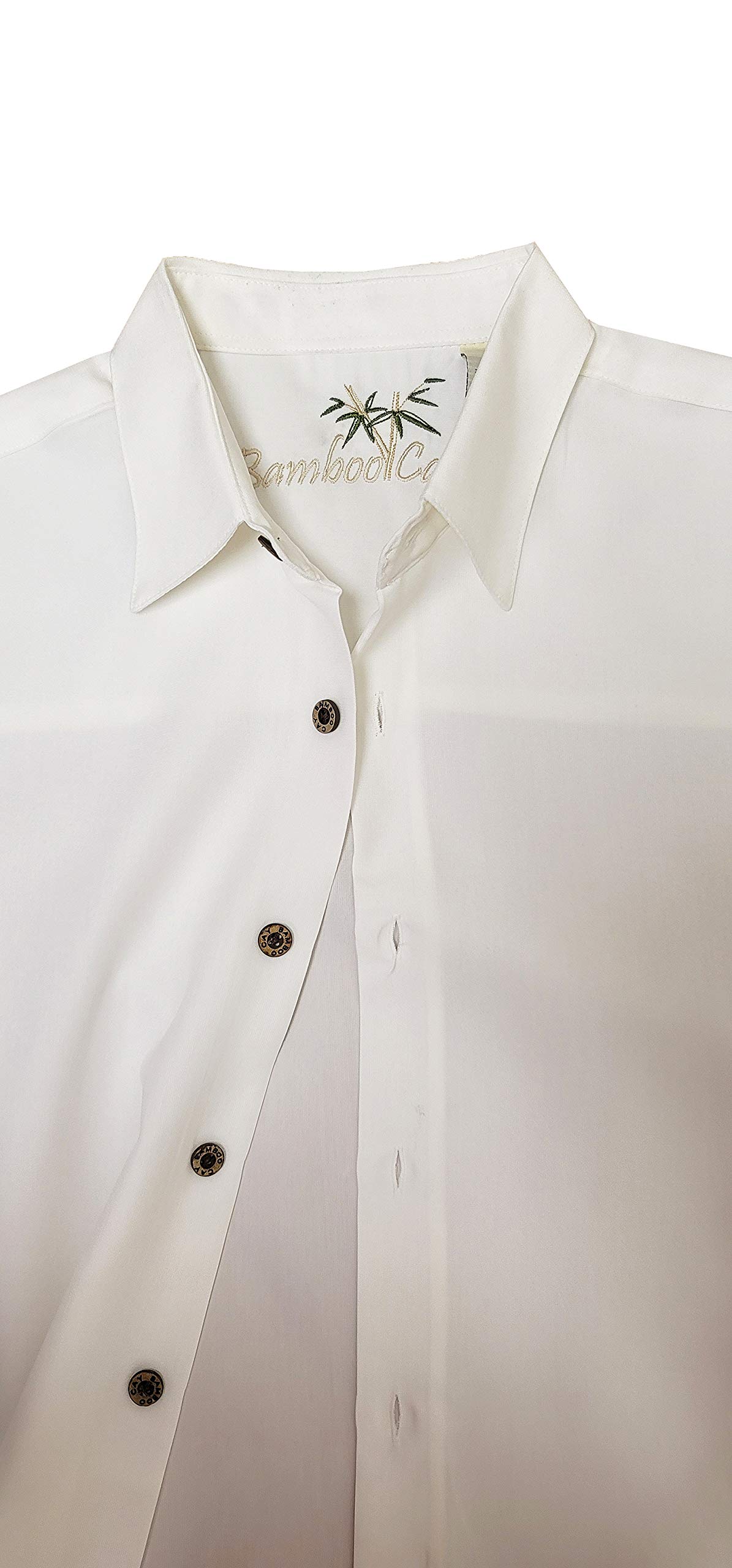 Bamboo Cay Men's Tropical Camp Shirt - Short Sleeve Embroidered Button Down Hawaiian Shirt for Beach Party, Luau & Summer Vacation | Breathable Bamboo Fabric for Casual Wear & Island Style