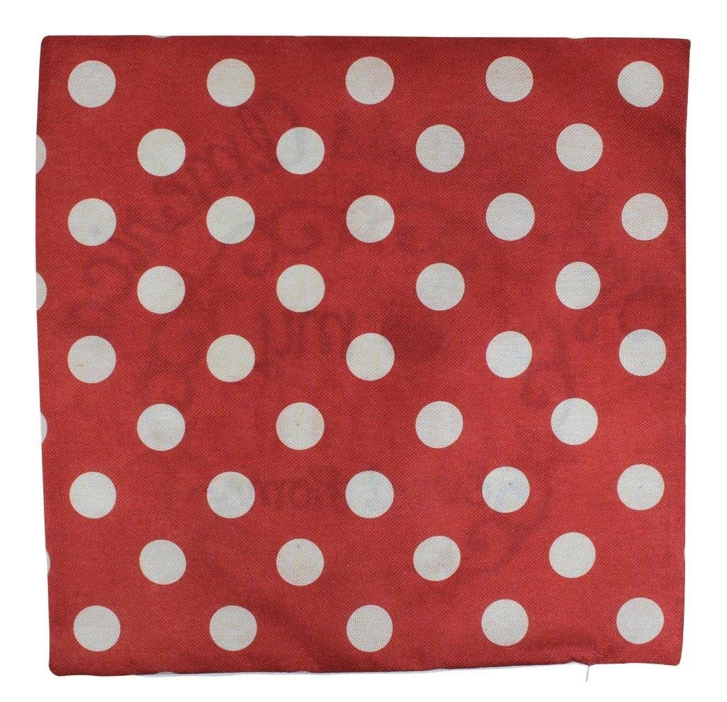 God Bless America Red Polkadot Pillow Cover - Farmhouse Decor Throw Pillow for Couch, Bed & Sofa - Patriotic Home Decor Gift for Mom, Independence Day & Fourth of July