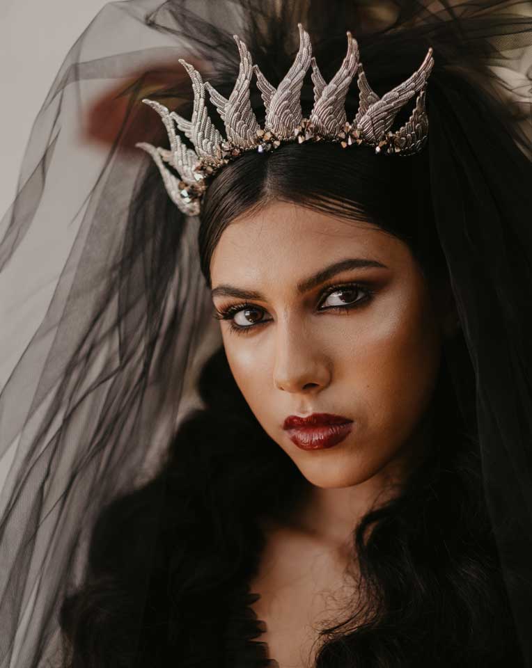 Ethereal Winged Dark Angel Headband for Women - Elegant Wedding Crown & Fashion Hair Accessory by Kezani - Perfect for Gothic Weddings, Cosplay, and Fantasy Photoshoots