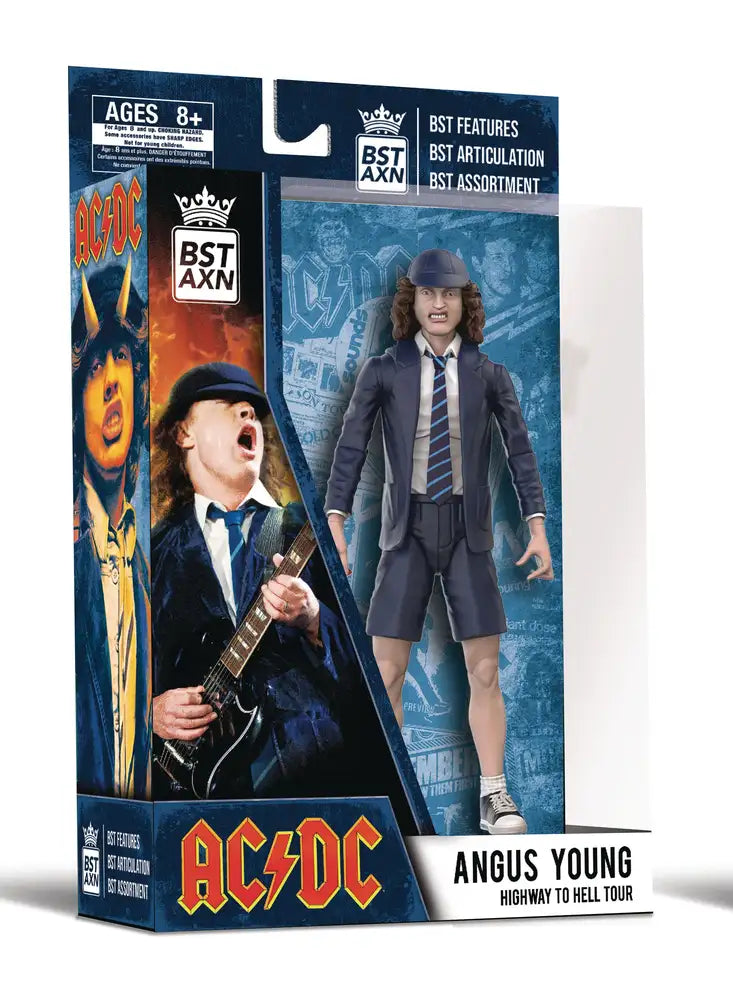BST AXN AC/DC Angus Young Highway to Hell Tour T-Shirt (Blue) - Official Rock Band Merchandise for Concerts & Music Fans