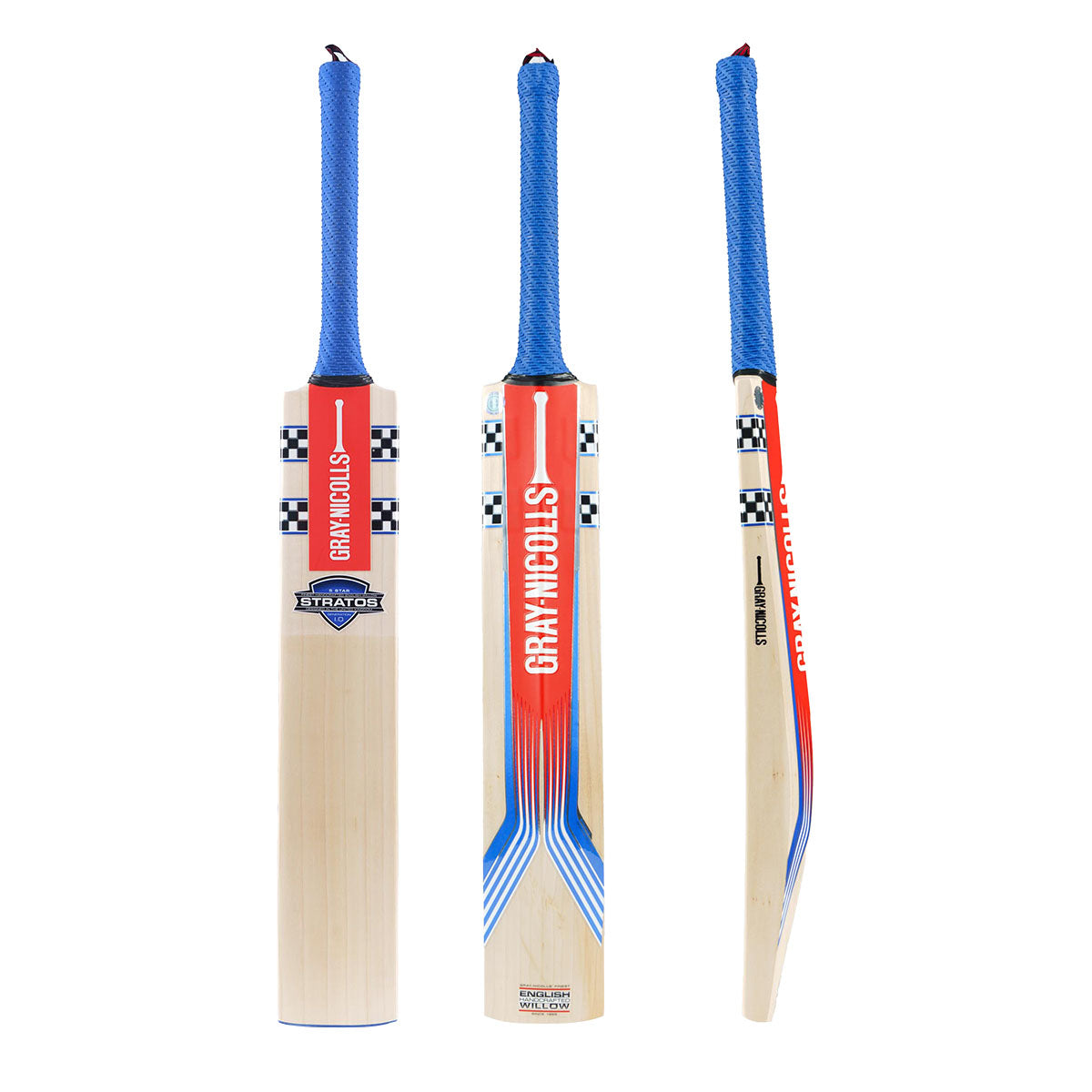 Gray Nicolls Stratos Gen 1.0 5 Star Junior Cricket Bat - Lightweight English Willow for Youth Players - Perfect for Training & Matches