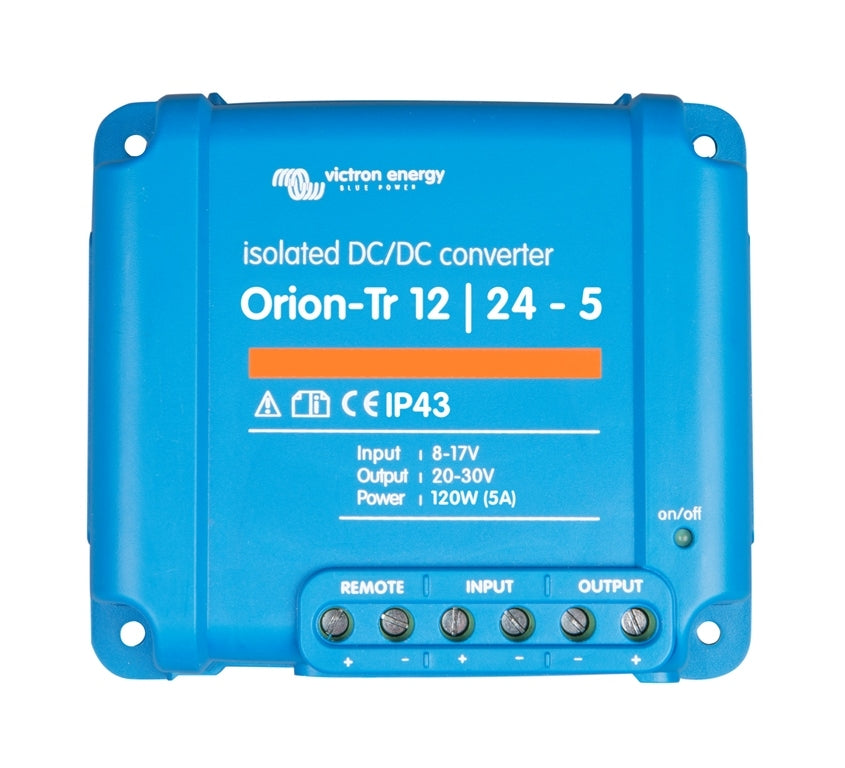 Victron Energy Orion Tr 12/24V 5A (120W) Isolated DC-DC Converter - Power Supply for RVs, Boats & Solar Systems | Voltage Stabilizer for Off-Grid Applications