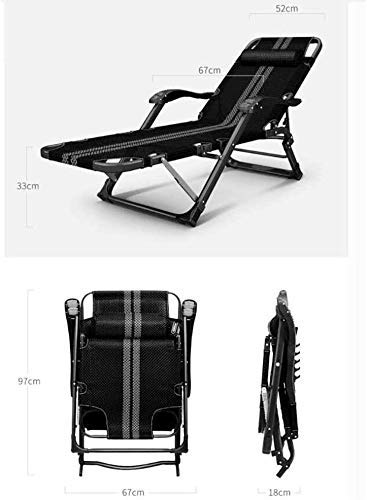 Outdoor Recliner Folding Lounge Chair - Extra Wide Heavy Duty Grey Lazy Couch for Office Nap, Patio, Beach & Camping | Portable Folding Bed & Chair