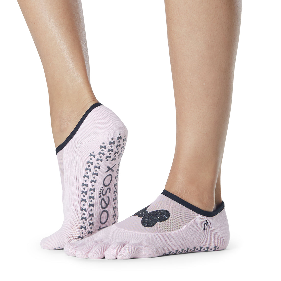 Disney Luna Grip Socks by ToeSox - Non-Slip Yoga Socks for Pilates, Barre & Dance - Perfect for Workouts, Studio Classes & Home Fitness