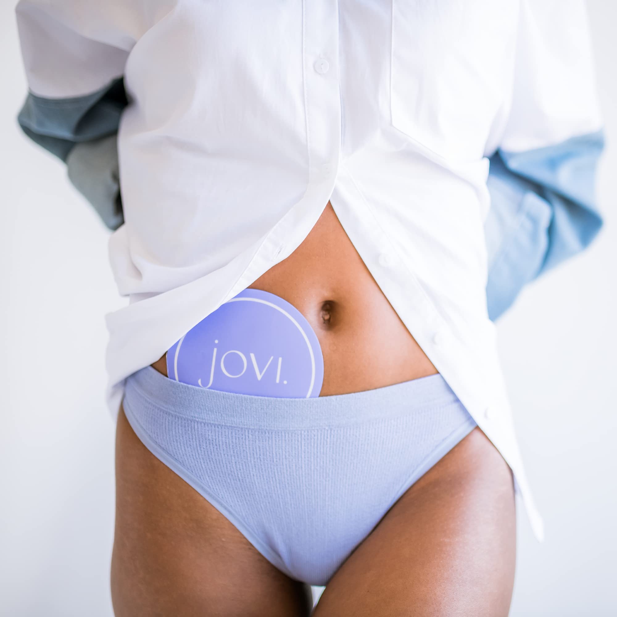 Jovi Period Pain Relief Patch - Natural Menstrual Cramp Support for Women | Reusable & Wearable Heating Pad Alternative | 1 Pack with Adhesive Strips | Perfect for Work, Exercise & Nighttime Comfort