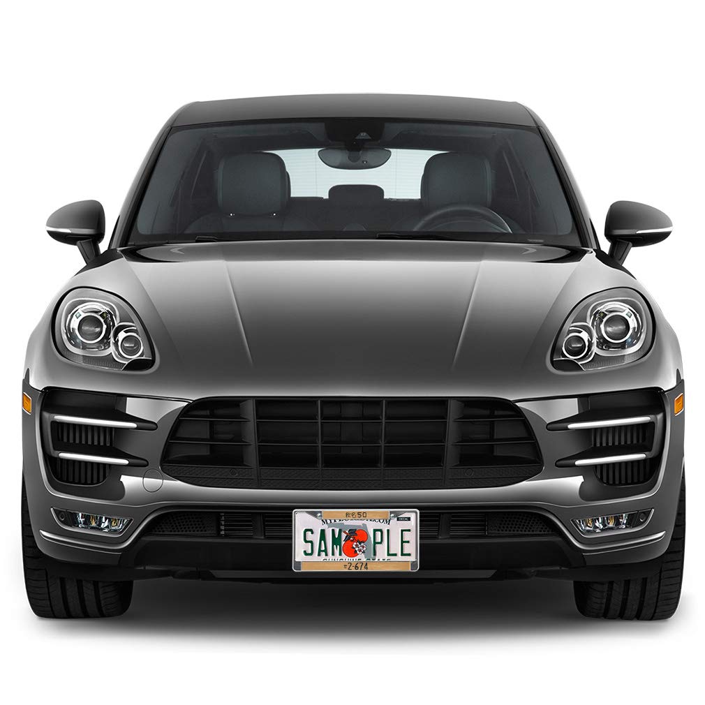 Japanese S Language & Numbers Metal License Plate Frame - Chrome Weatherproof Car Accessory with 2 Solid Holes | Durable Auto Decoration for Cars, Trucks & SUVs