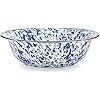 Ocean Swirl 4 Quart Serving Bowl - Large Salad Mixing Bowl with Wave Design - Perfect for Entertaining, Family Dinners & Food Prep