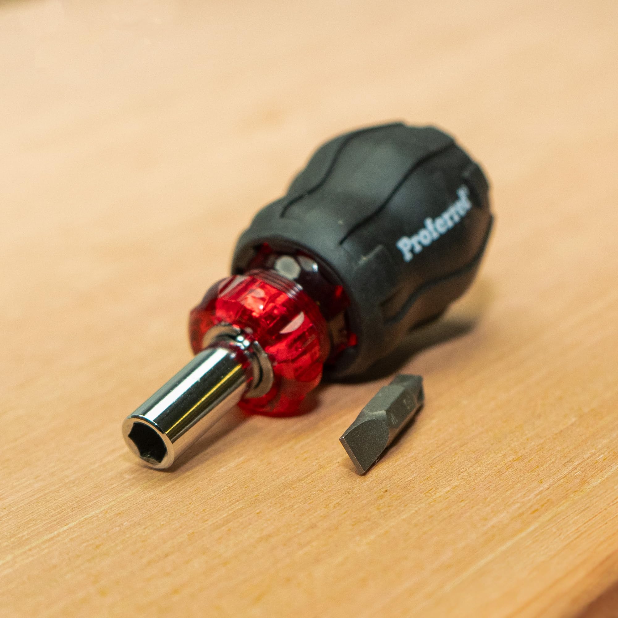 Proferred T29001 5-in-1 Interchangeable Bit Stubby Screwdriver Set - Perfect for Electronics Repair, DIY Projects & Tight Spaces