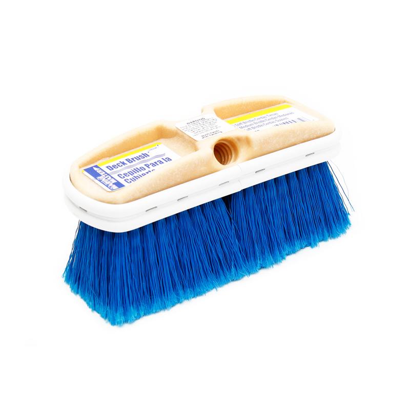 Heavy Duty Deck Wash Brush with Threaded Hole - Perfect for Cleaning Patios, Driveways & Outdoor Surfaces