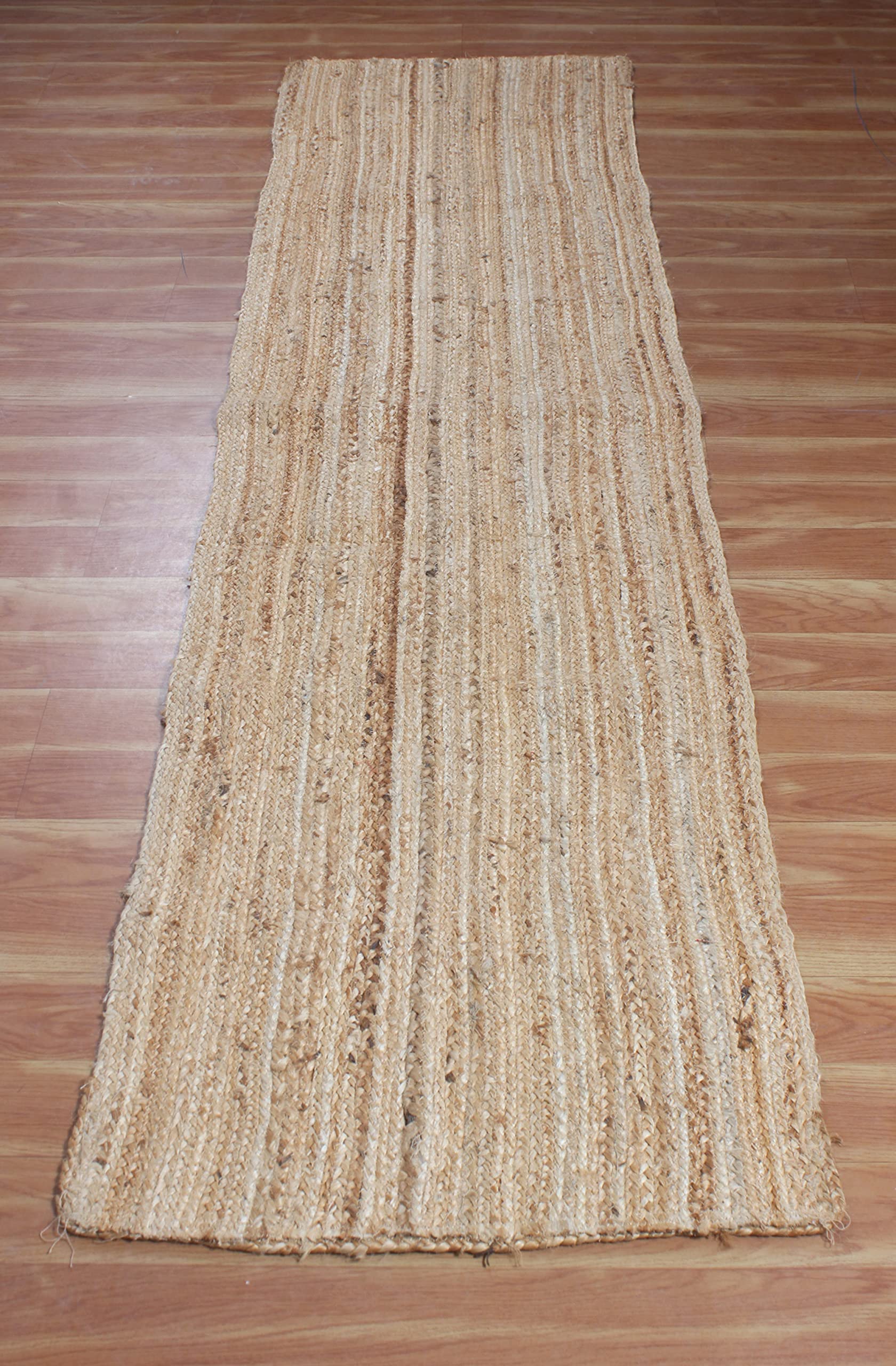Handwoven Jute Area Rug - 80x240cm Bohemian Braided Runner for Living Room, Bedroom, Dining & Outdoor Spaces | Eco-Friendly Natural Fiber Carpet Perfect for Garden, Patio, Kitchen & High-Traffic Areas