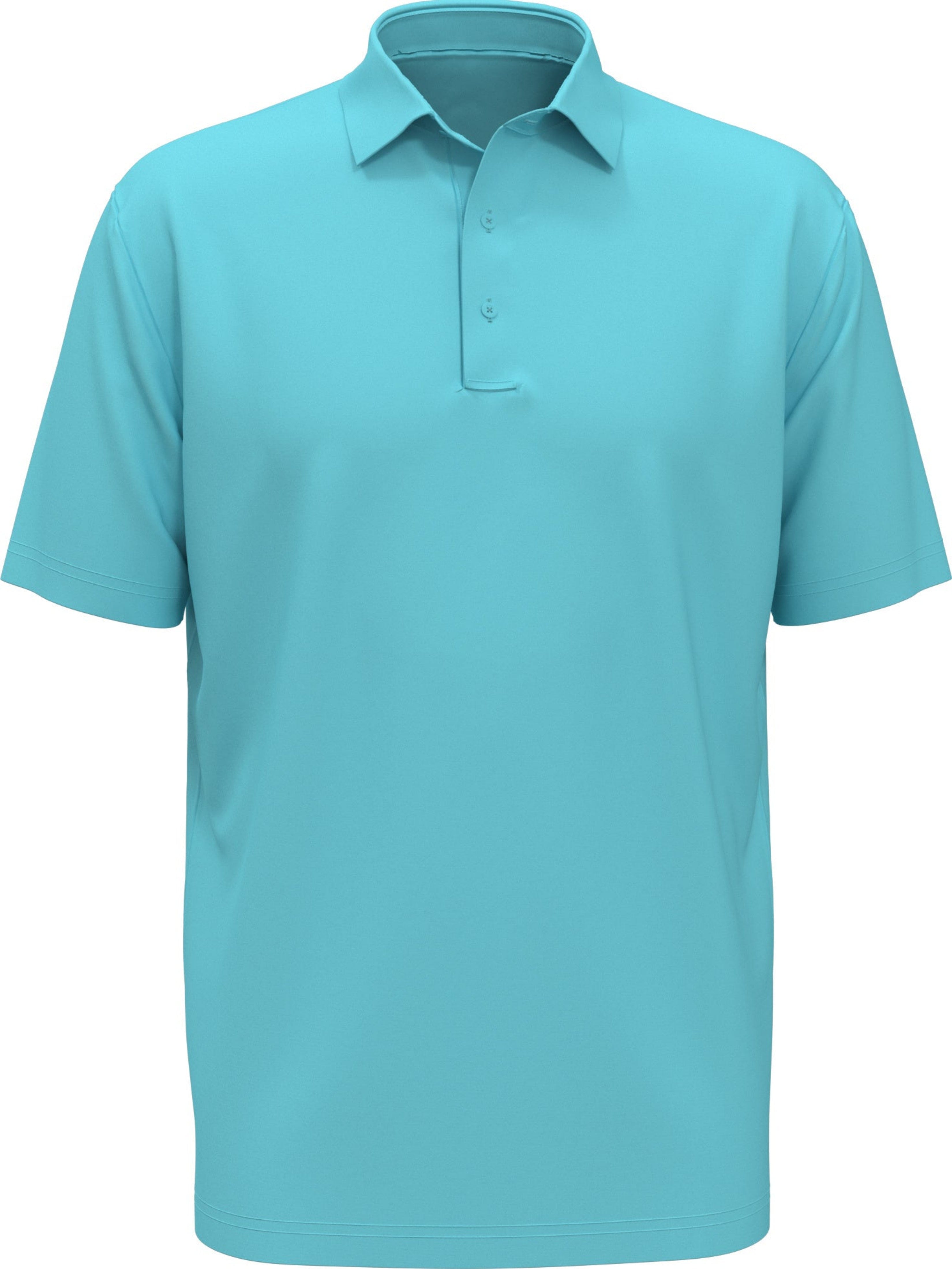 Men's Breathable Micro Hex Solid Golf Polo Shirt - Moisture Wicking & UV Protection for Golf, Tennis & Outdoor Activities