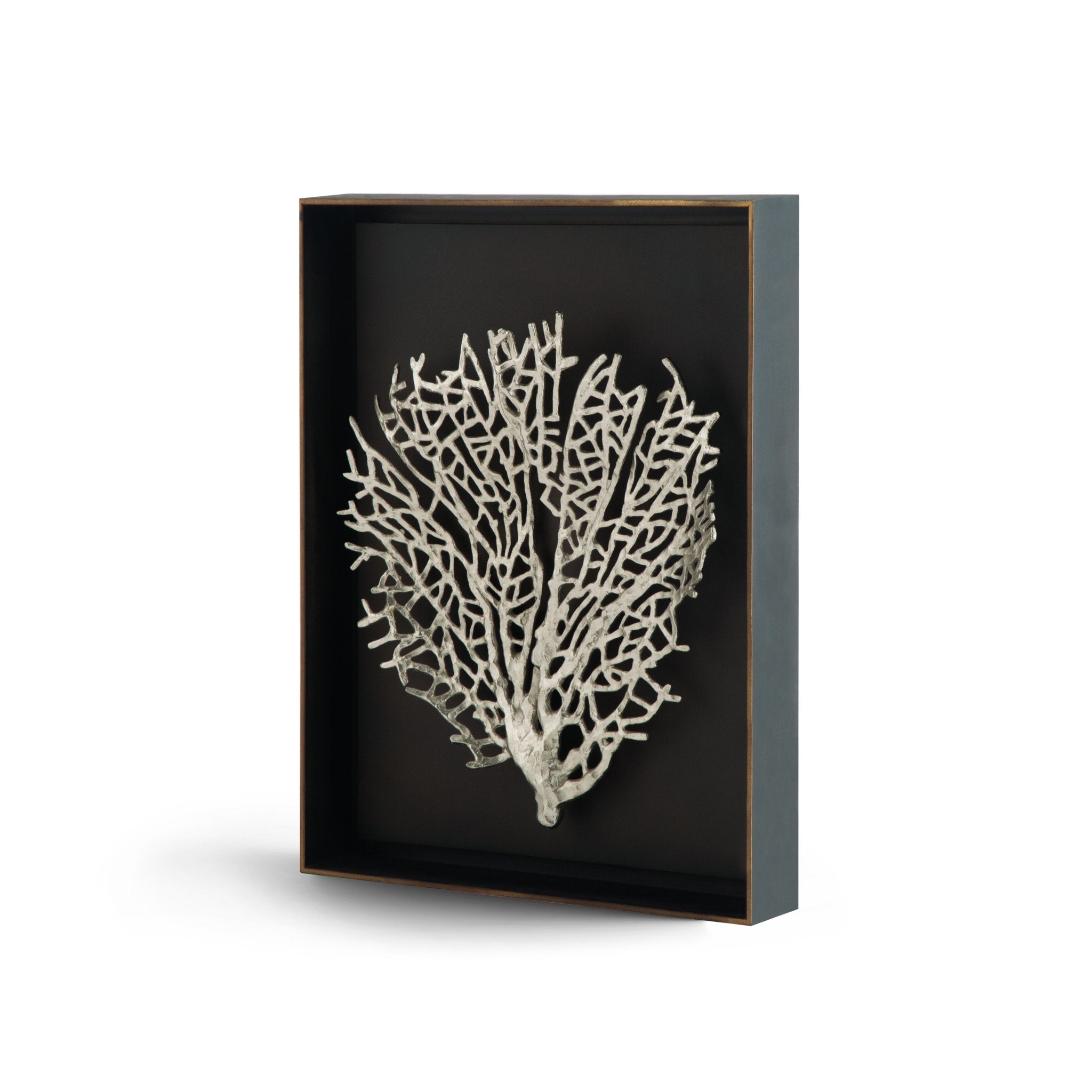 Beautiful Fan Coral Shadow Box - Handcrafted Home Decor for Beach House, Coastal Living Room & Nautical Theme Bedroom
