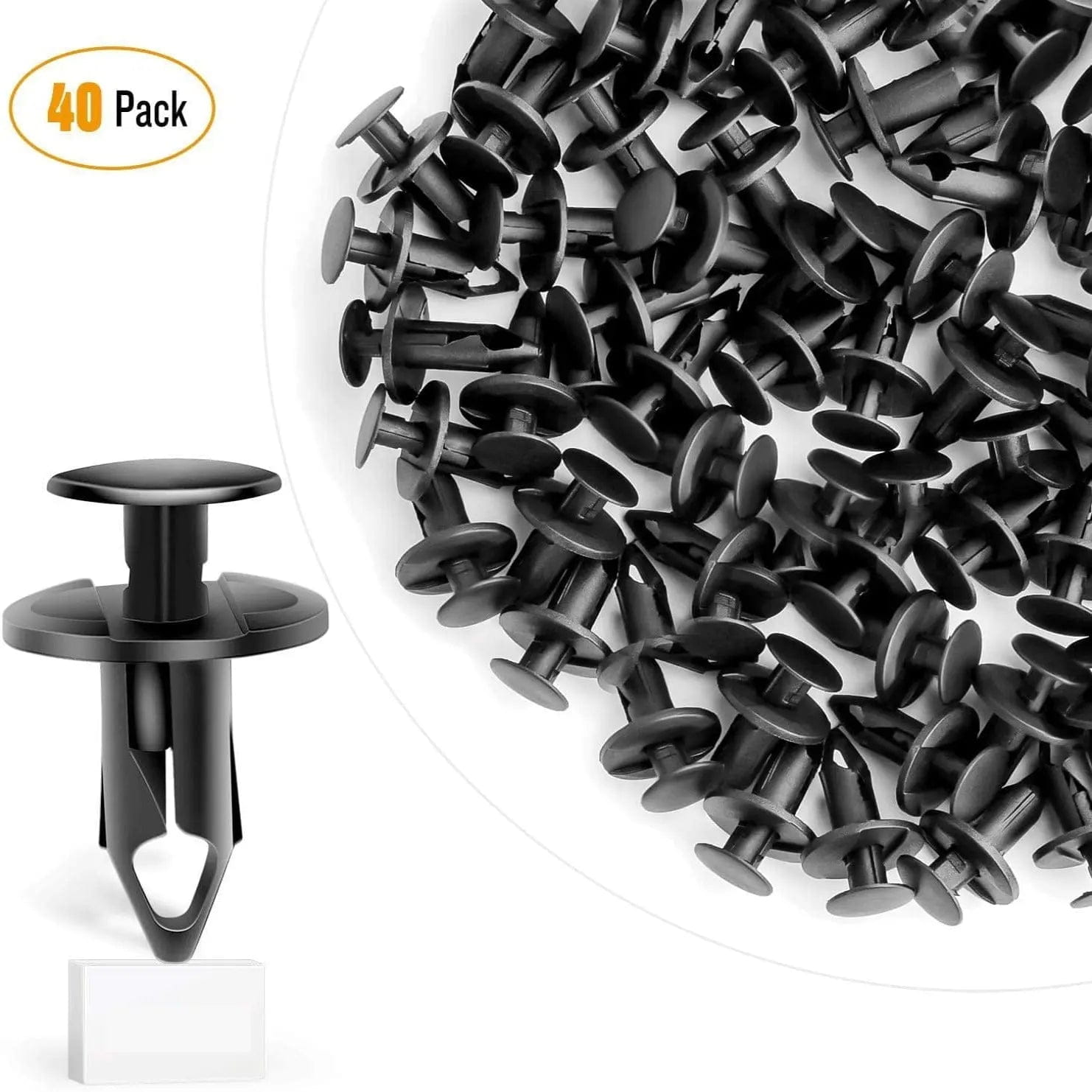 40 Pcs 21.4mm Hole 8.6mm Car Push Retainer Clips Kit - Auto Door Panel Dashboard Audio Video Fastener Clips for Vehicle Interior Trim Repair & Installation