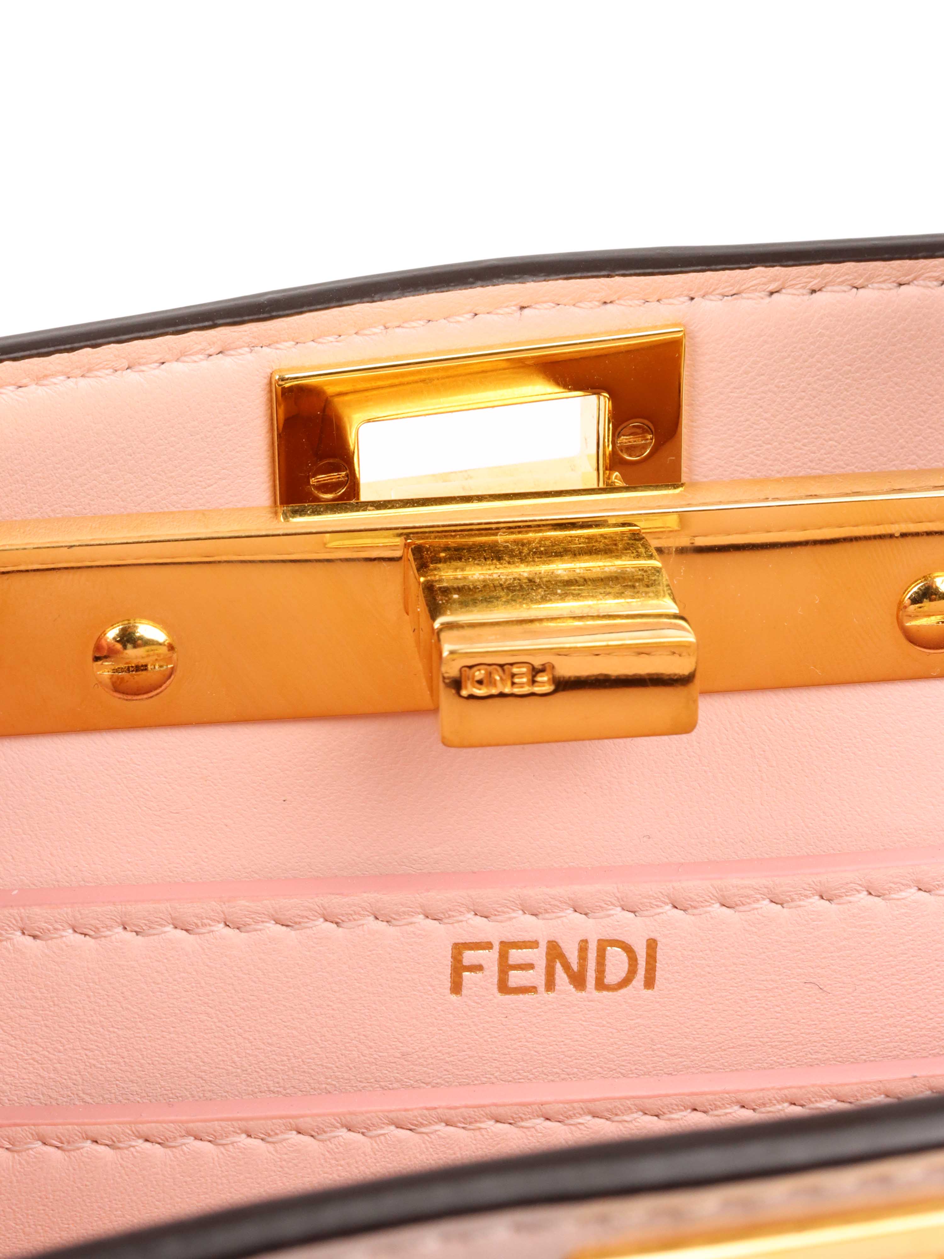 Fendi Peekaboo ISeeU Petite Pale Pink Padded Nappa Leather Handbag for Women | Luxury Designer Shoulder Bag | Perfect for Work, Date Night & Special Occasions