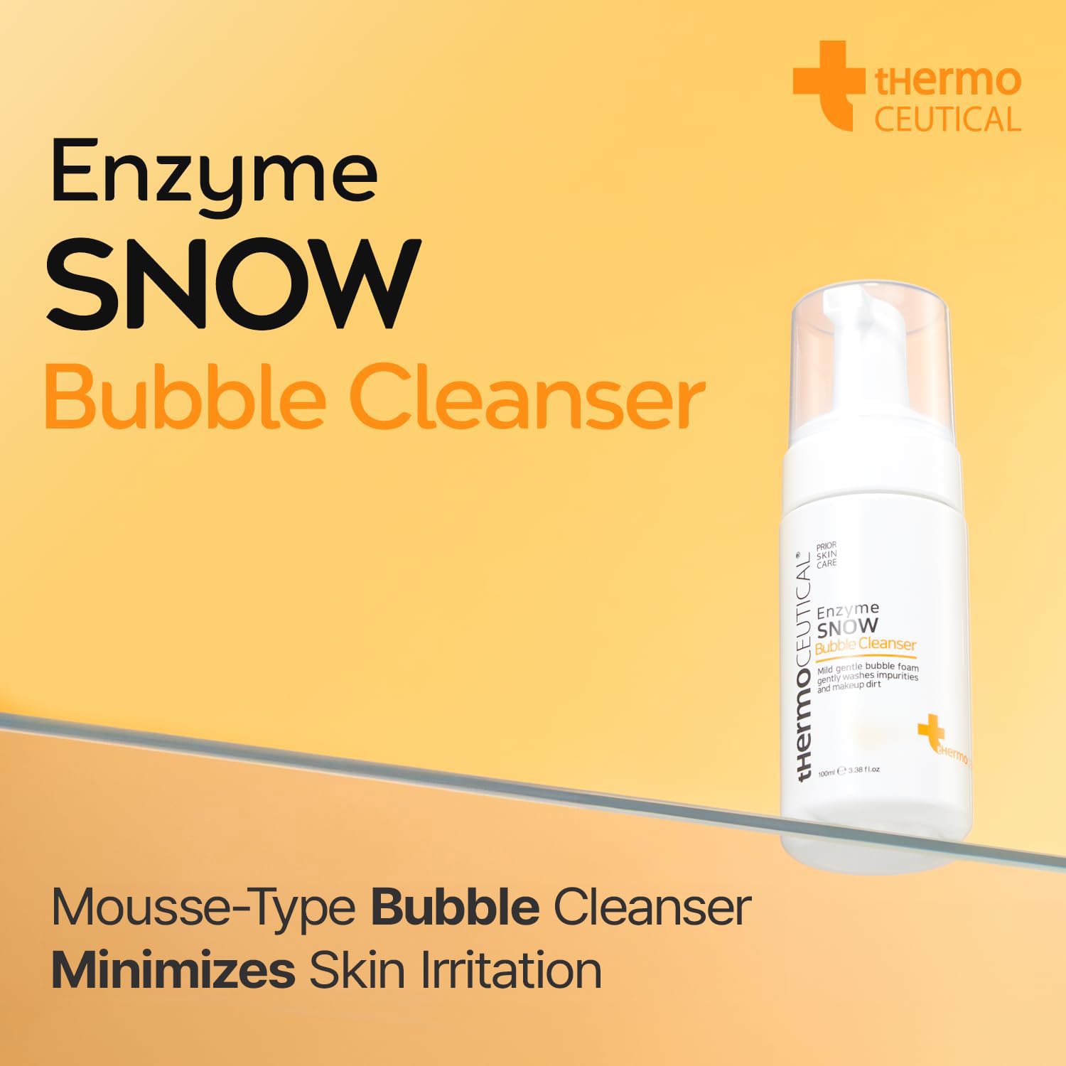 ThermoCEUTICAL Enzyme Snow Bubble Cleanser - Plant-Based Foaming Facial Wash with Papaya Enzyme for Skin Brightening & Texture Refinement | Micro Rich Bubbles for Gentle Cleansing | 3.38 fl.oz | Perfect for Morning & Night Skincare Routine, Sensitive Skin Care, and Pre-Makeup Cleansing