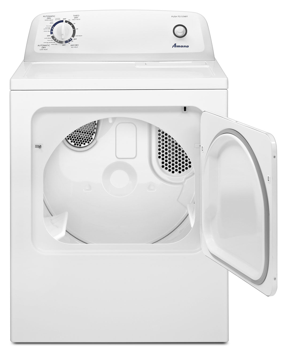 Amana White Gas Dryer 6.5 Cu. Ft. NGD4655EW - Large Capacity, Energy Efficient Clothes Dryer for Home & Laundry Room