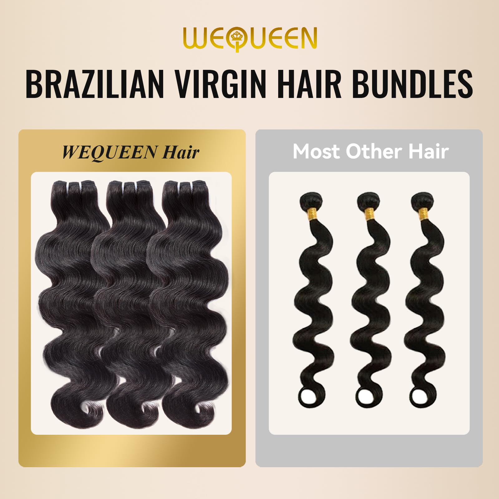 16A Brazilian Virgin Human Hair Bundles - Body Wave 18 20 22 Inch Thick Weave Natural Black Hair Extensions for Styling & Volume | Perfect for Daily Wear, Parties & Special Occasions