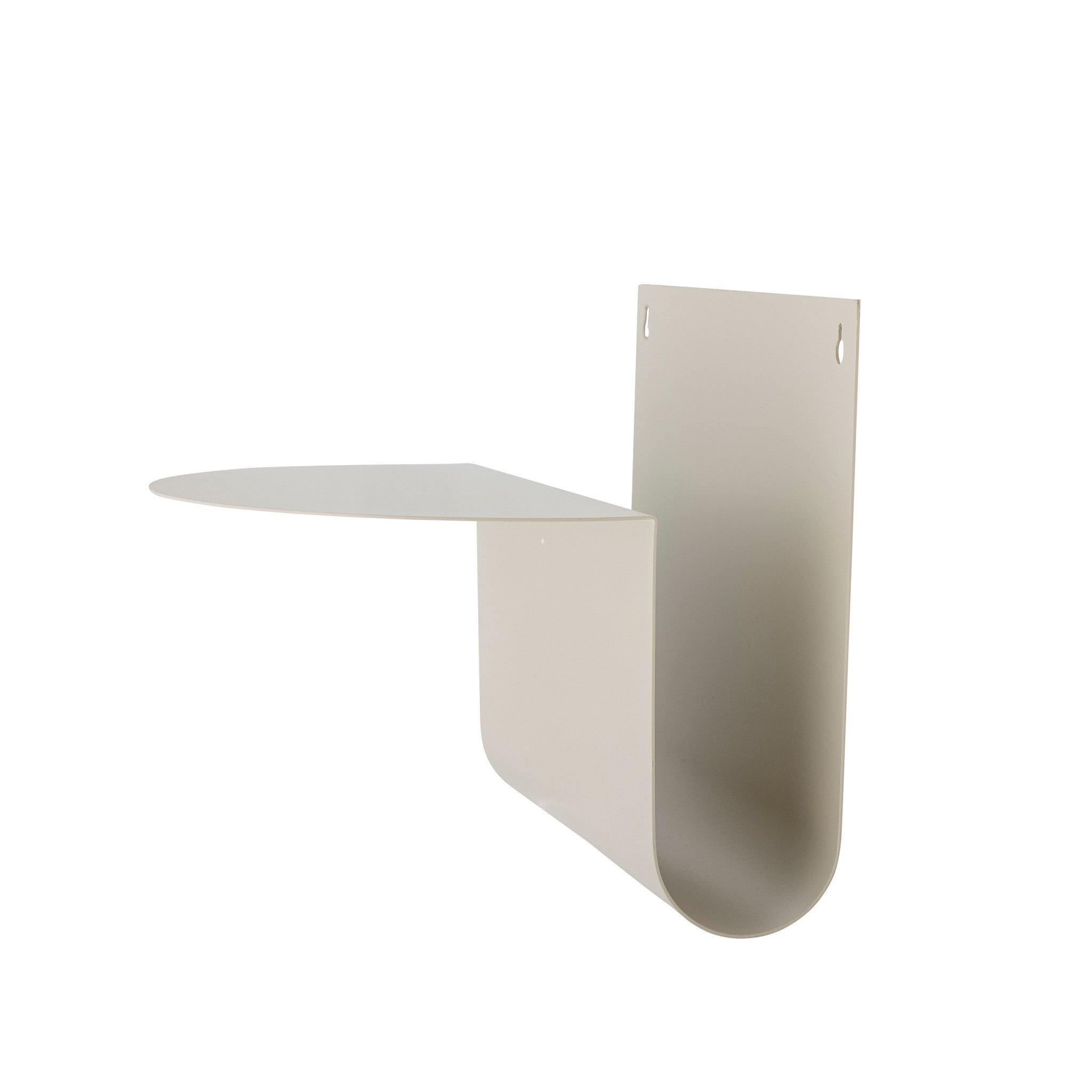 Bloomingville Monts Wall Shelf & Magazine Holder - Cream White Modern Floating Shelf for Living Room, Bedroom, or Office Storage & Display