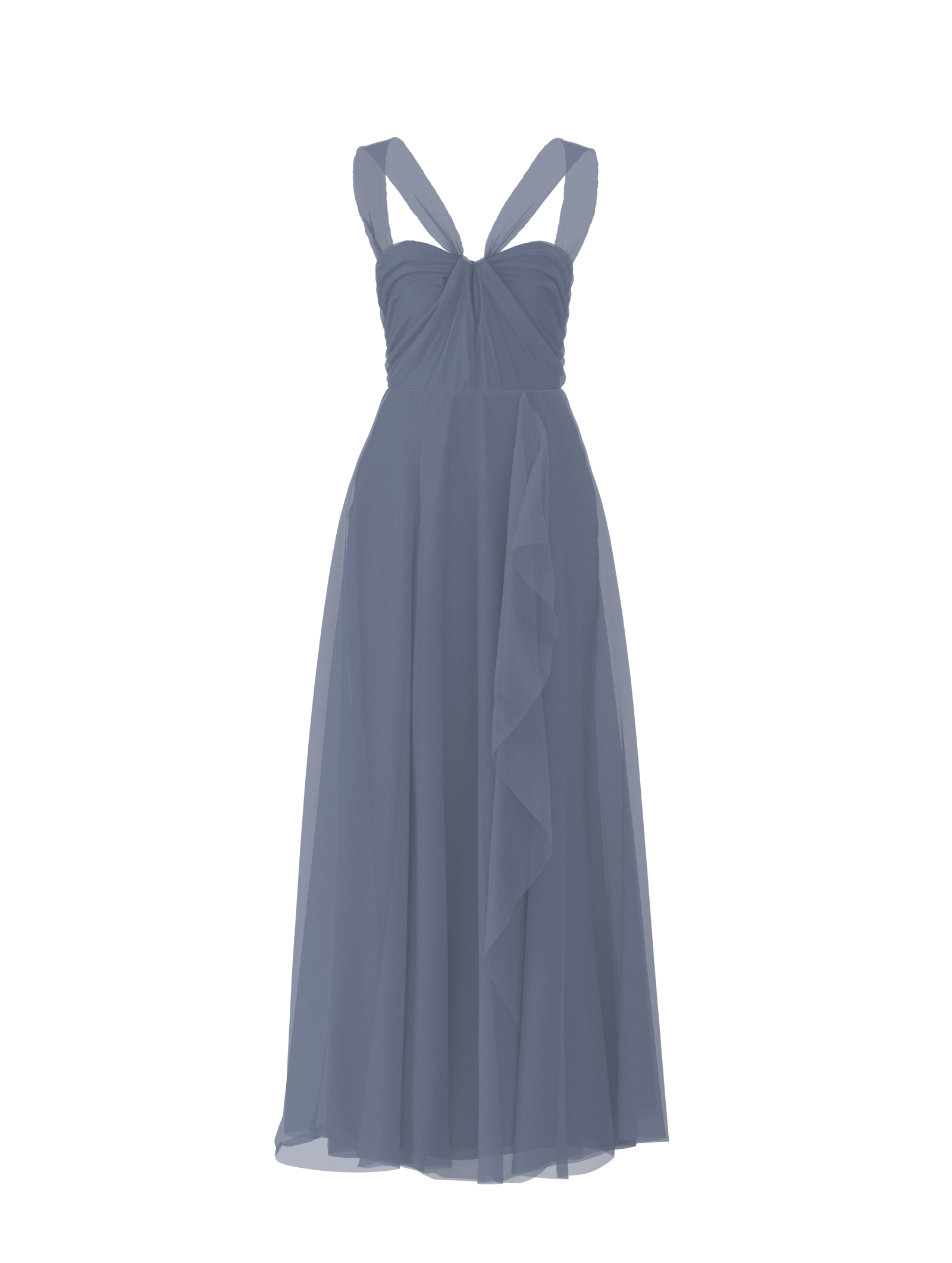 Cerisa Bodice & Jaycie Skirt Set - Elegant Slate Gray Women's Outfit for Parties, Dinners, and Special Occasions