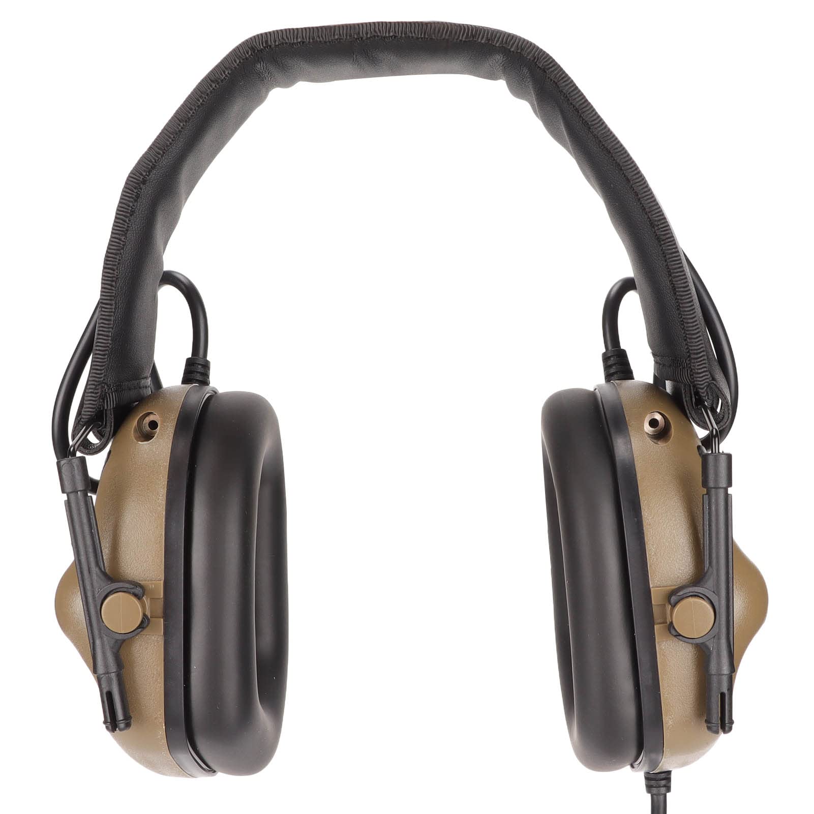 Military Headset with Microphone - Retractable Gaming & Hunting Headphones for Walkie Talkie Radios (No Noise Cancelling) - Ideal for Tactical Operations, Airsoft, and Outdoor Adventures