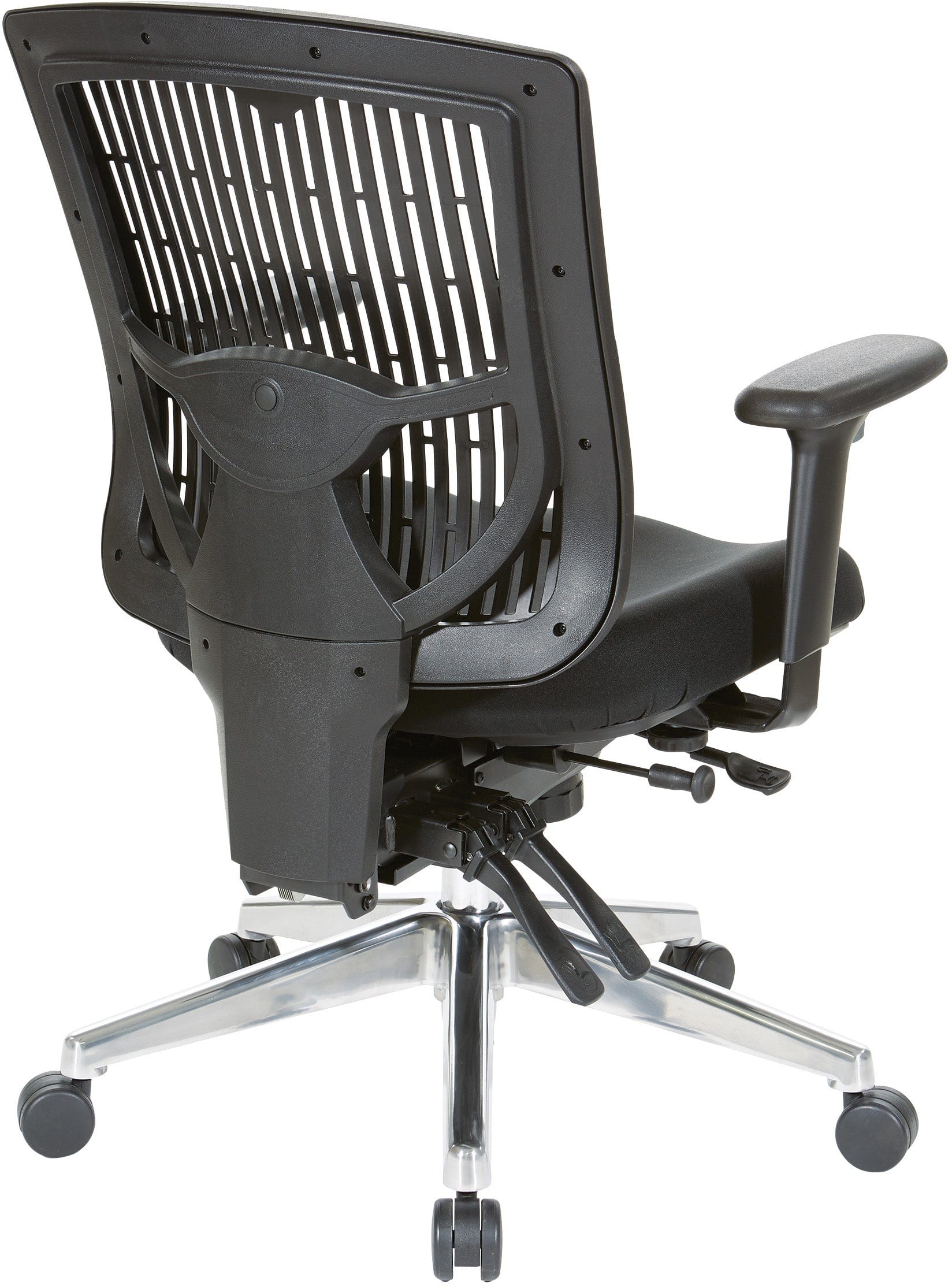 Office Star Contoured Plastic Back Manager's Chair [97898C] - Ergonomic Office Chair with Adjustable Height for Home & Business Workspaces