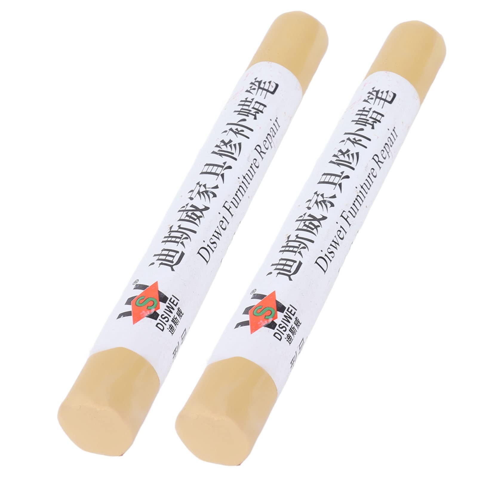 TeamSky 2-Pack Wood Furniture Repair Crayons - Multi-Color Scratch & Mark Touch Up Kit for Floors, Tables & Cabinets (Beechwood) - Perfect for Home, Office & Rental Property Maintenance
