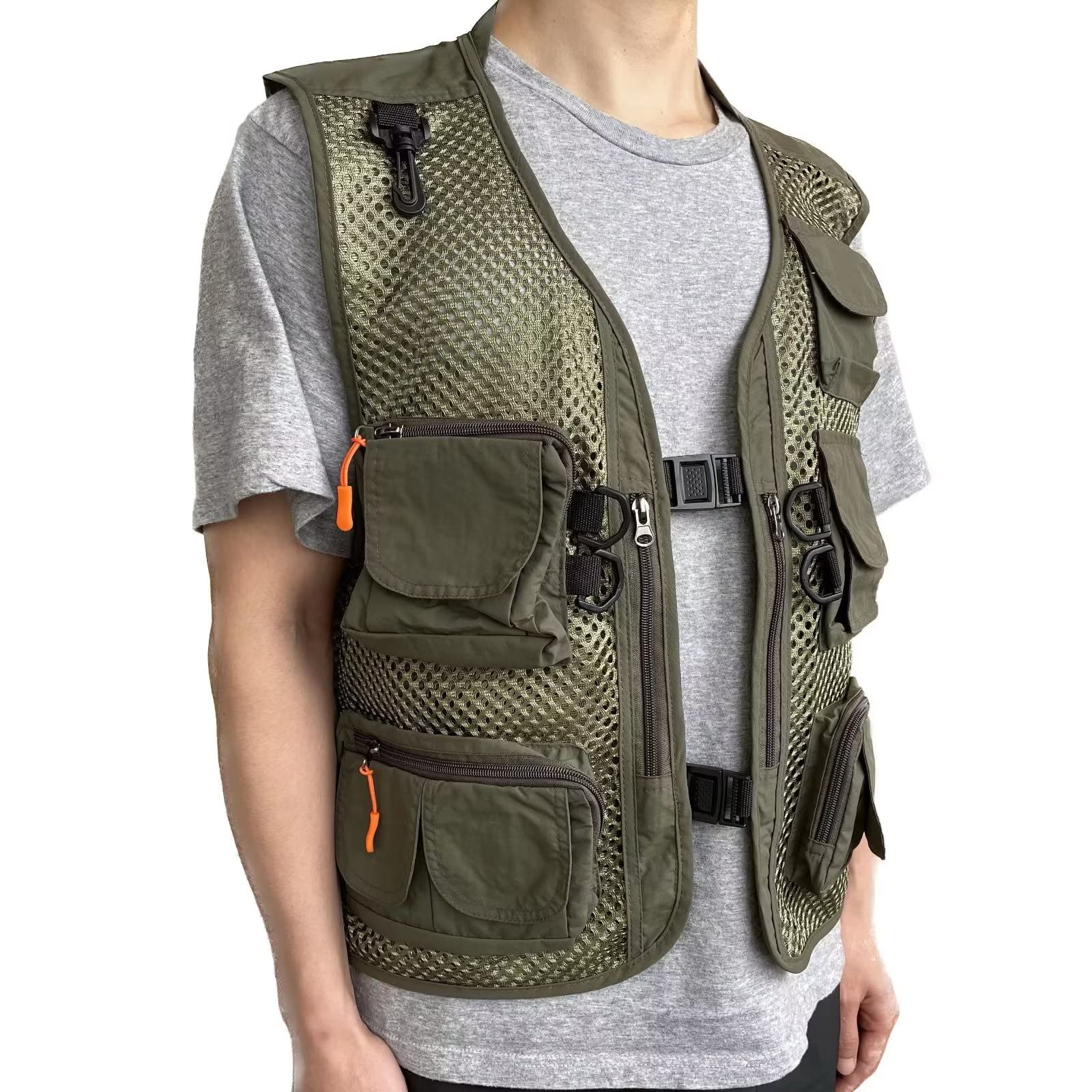 Men's Breathable Mesh Vest with Multiple Pockets - Lightweight Outdoor Gear for Travel, Fly Fishing & Photography | Perfect for Hiking, Camping & Adventure Activities