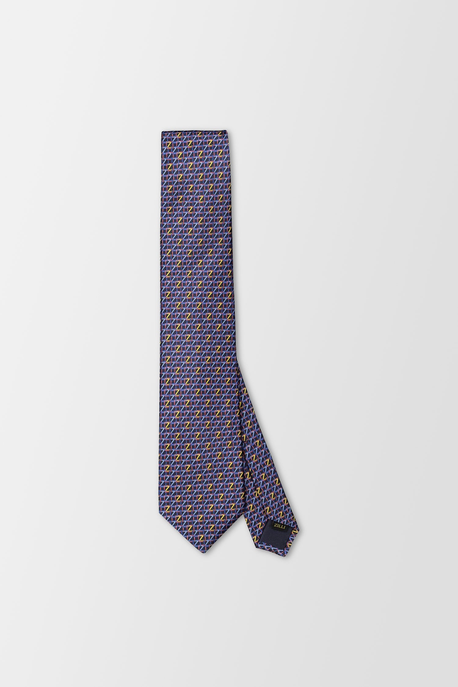 Zilli Blue Silk Tie for Men - Elegant Formal Necktie for Business, Weddings & Special Occasions