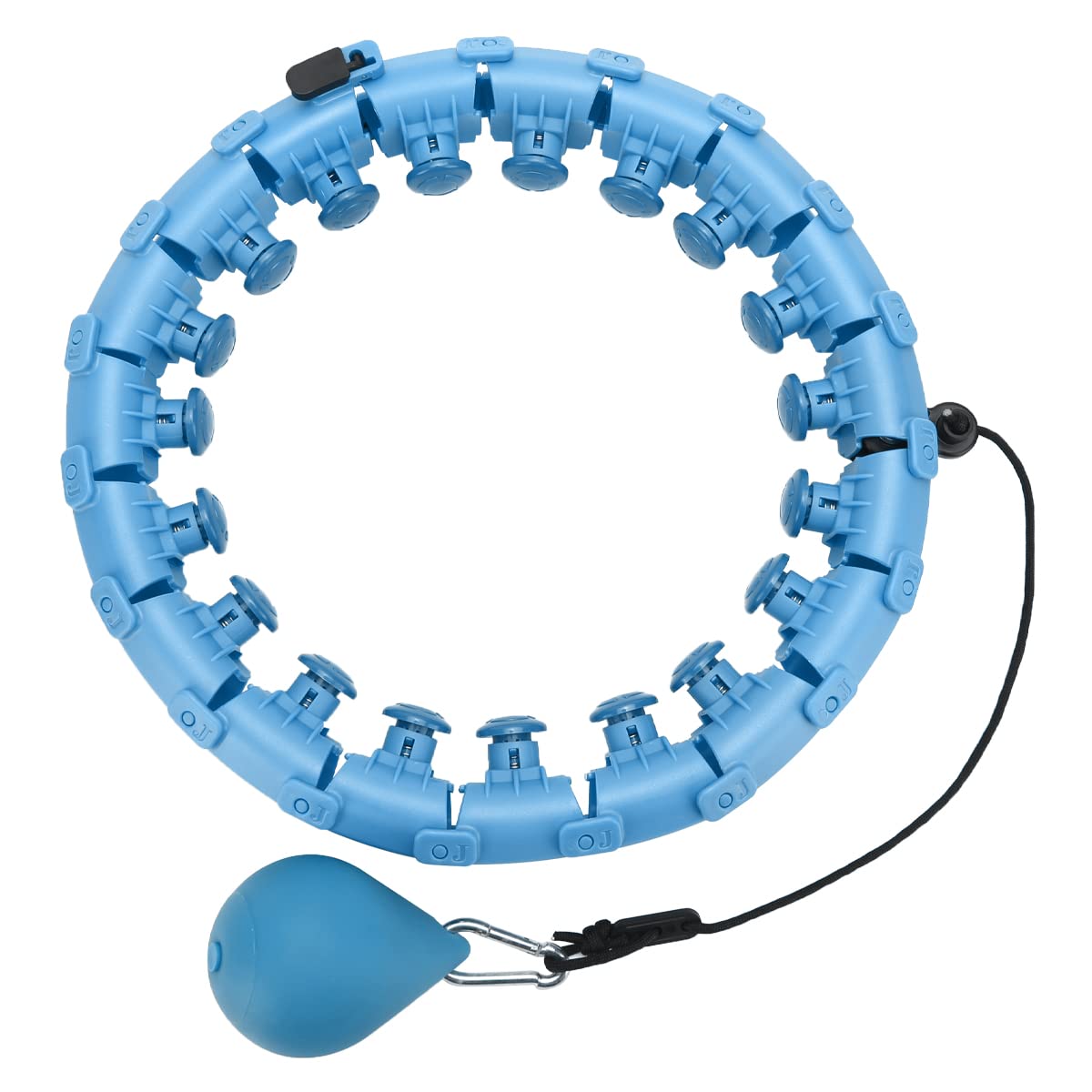 Demeteric Smart Weighted Hula Hoop 5lb - 2-in-1 Adjustable Exercise Hoop for Women & Adults - Infinity Circle Waist Ring with Auto-Spinning Ball - Plus Size Fitness Equipment for Weight Loss & Core Workout - Perfect for TikTok Workouts, Home Gym & Outdoor Exercise