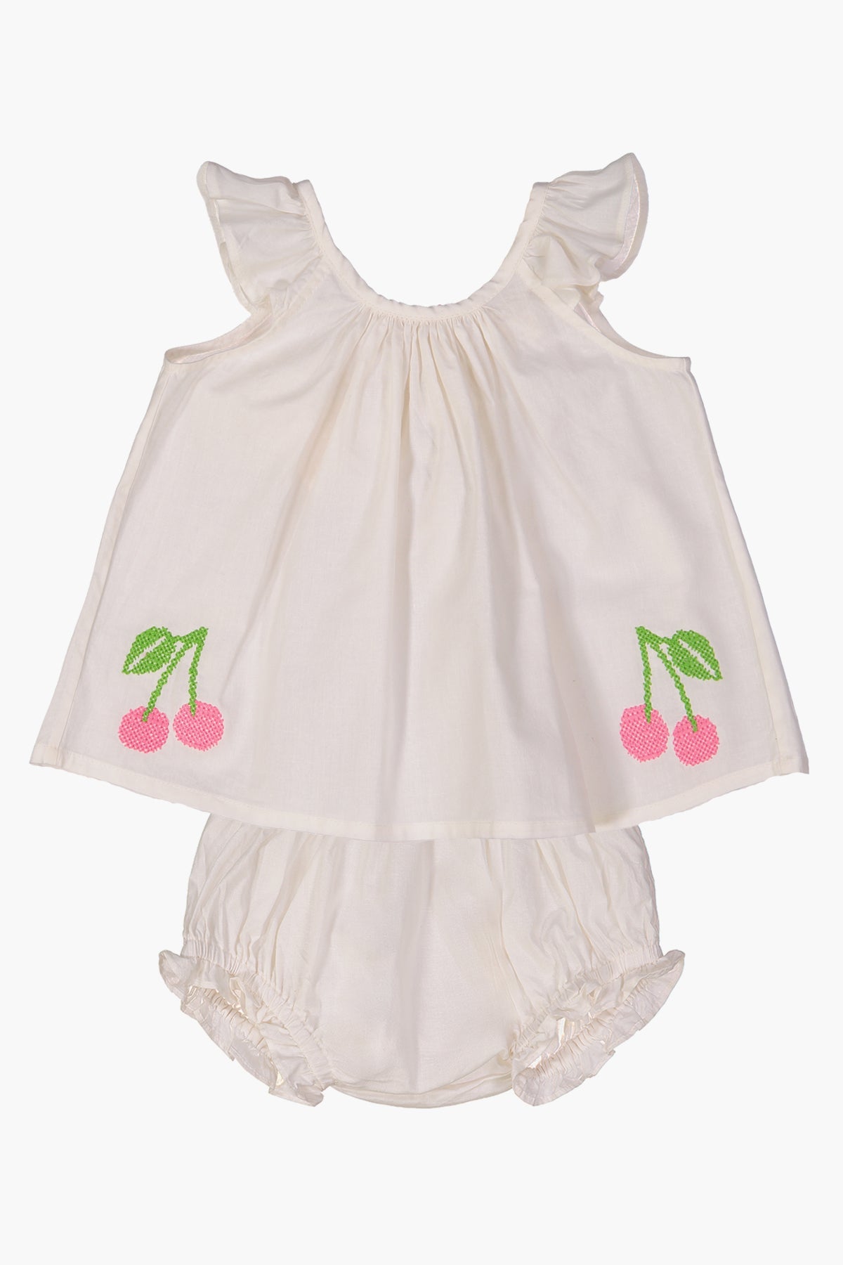 Everbloom Floral Baby Girls Outfit Set - Cherry Blossom Print, Soft Cotton Romper & Headband for Newborns & Toddlers | Perfect for Photo Shoots, Birthday Parties & Spring Outings