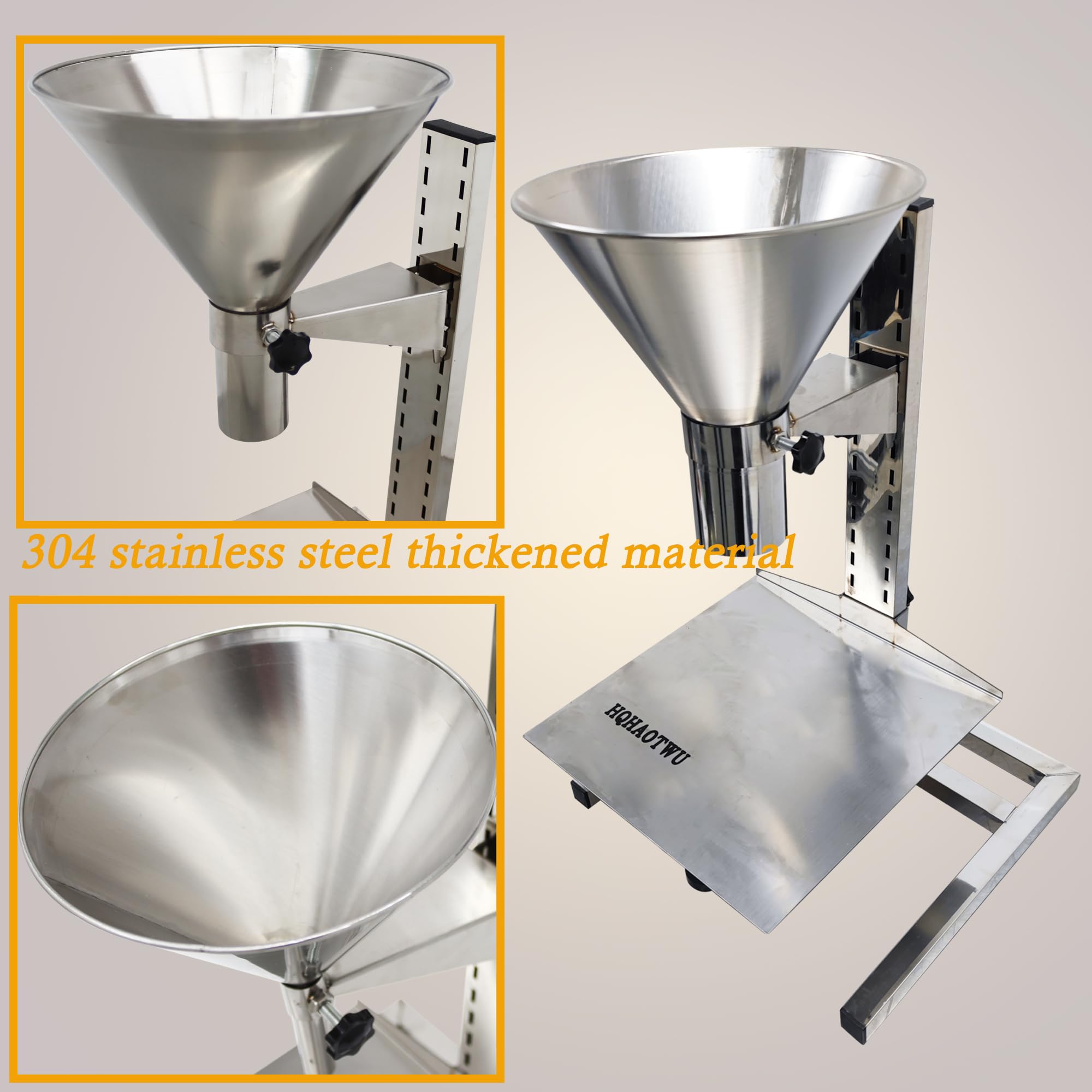 Premium Stainless Steel Funnel with Stand - 2.7