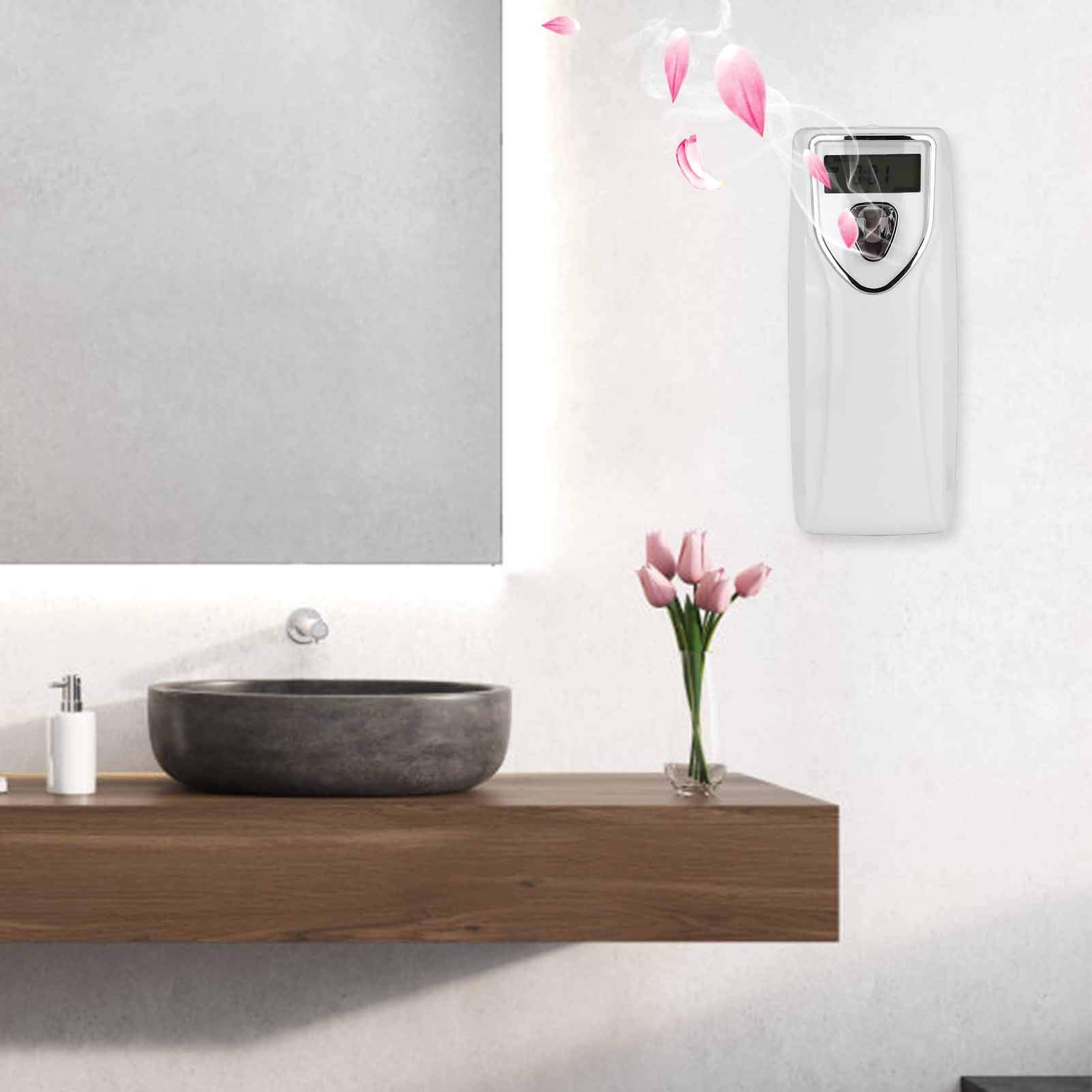 Automatic Air Freshener Dispenser with Timer - Wall Mounted Fragrance Sprayer Machine, White | Perfect for Home, Office, Bathroom & Car Freshening