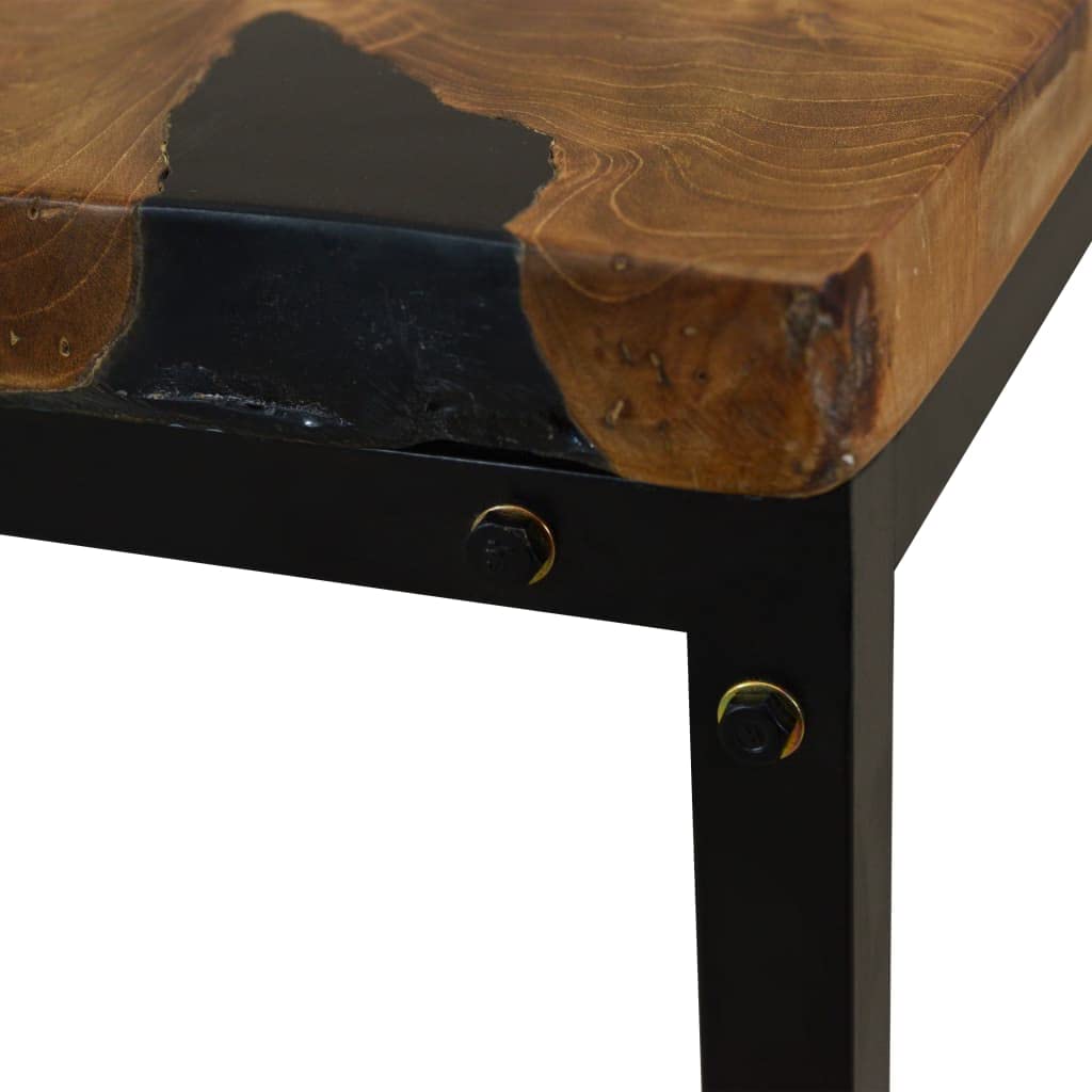 CHARMMA Teak Resin Coffee Table 23.6