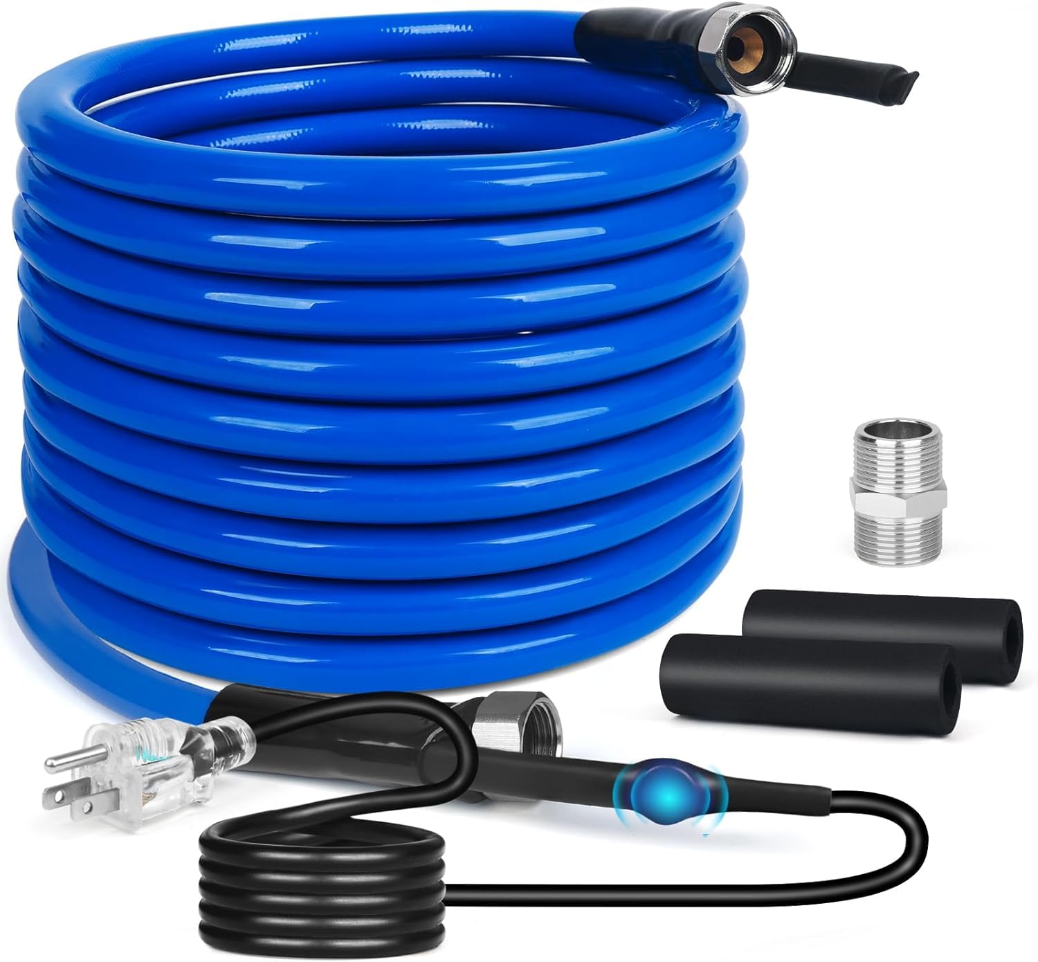 50FT Heated RV Water Hose with Thermostat - Lead & BPA Free, 1/2