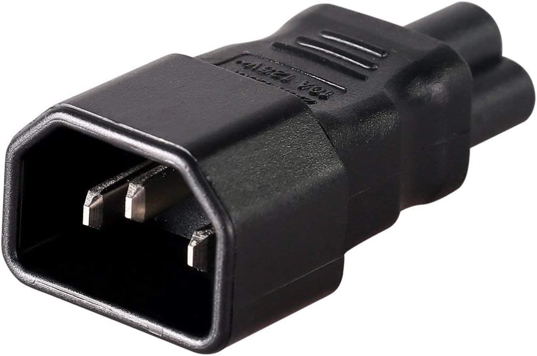 Toptekits IEC C13/C14 to C5/C6 Power Cable Adapter - Kettle Lead to Mickey Mouse PC Laptop Power Cord - Perfect for Home Office, Gaming Setup & Workstation Power Supply