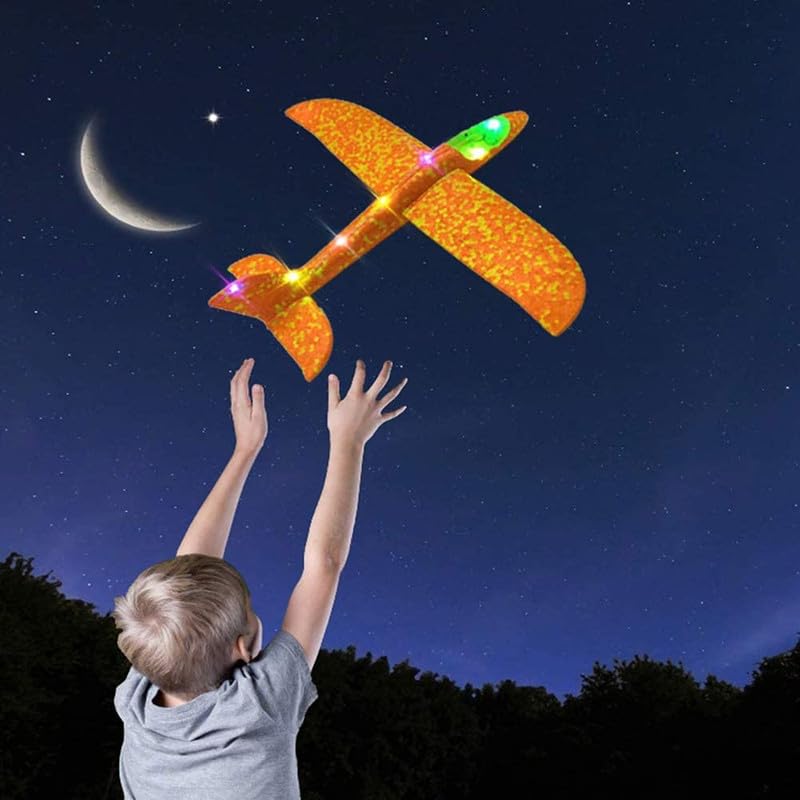 GoBaby Hand Throw Multicolor Flying Glider Foam Planes Toys for Kids - Outdoor & Backyard Fun with Easy Launch, Soaring Flight - Perfect for Birthday Parties, Beach Games & Park Activities