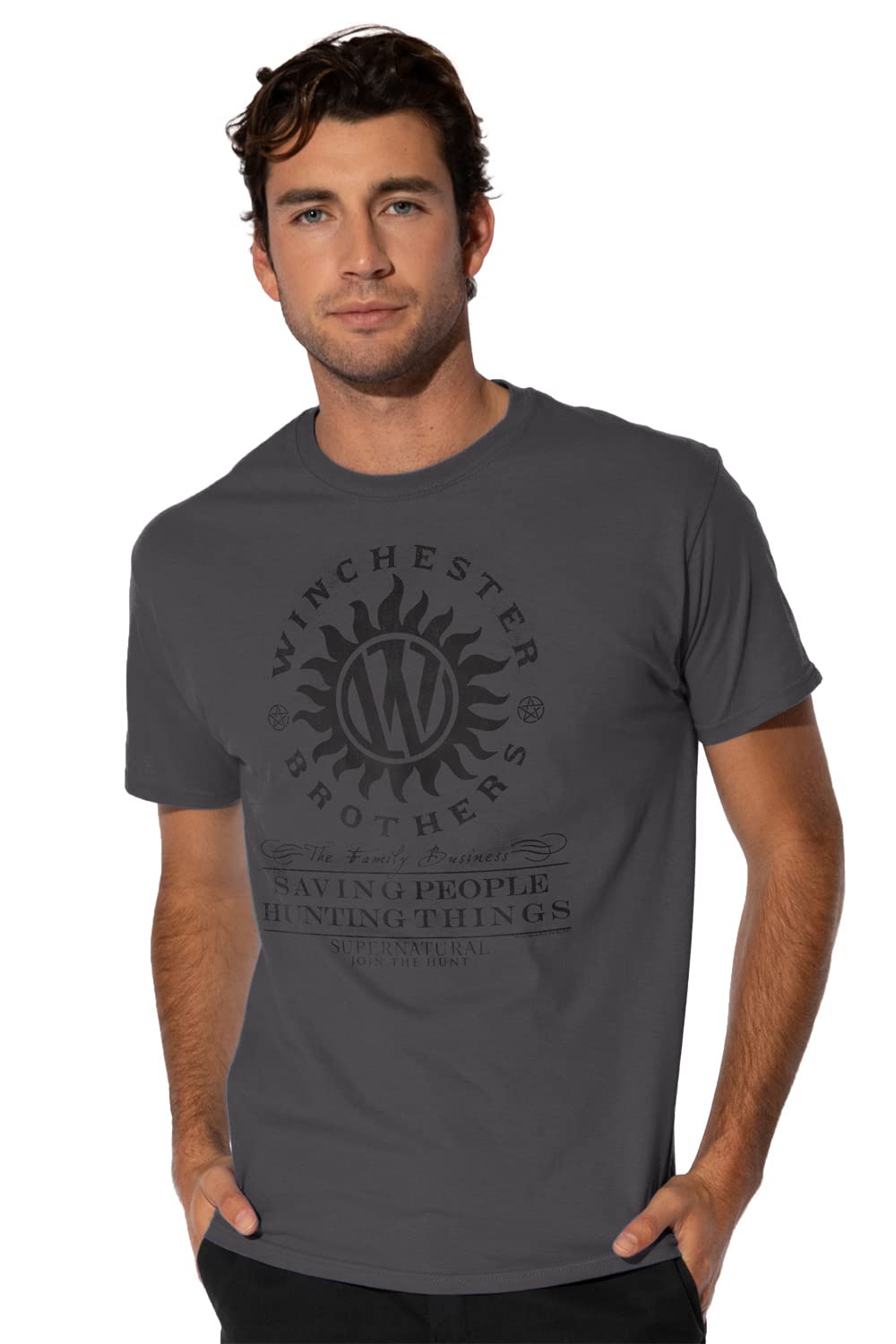 Supernatural Winchester Anti Possession T-Shirt for Men - Officially Licensed Short Sleeve Tee - Perfect for TV Show Fans, Comic Con & Pop Culture Events