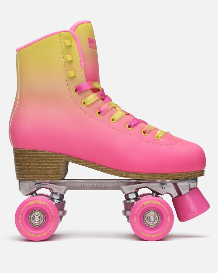 Impala Rollerskates for Women - Tropicana Pink Retro Quad Roller Skates with Light-Up Wheels | Perfect for Outdoor Skating, Roller Rinks, and 80s Themed Parties