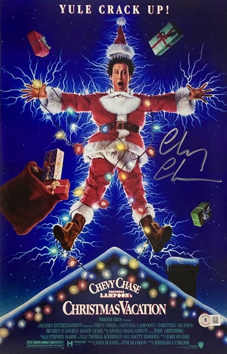 Chevy Chase Autographed 11x17 National Lampoon's Christmas Vacation Movie Photo - Signed Memorabilia for Holiday Decor & Christmas Movie Fan Collection