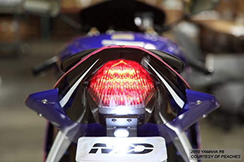 Smoked Sequential LED Tail Lights for 2008-2016 Yamaha YZF R6 Motorcycle - Enhanced Visibility & Style for Night Riding & Custom Builds