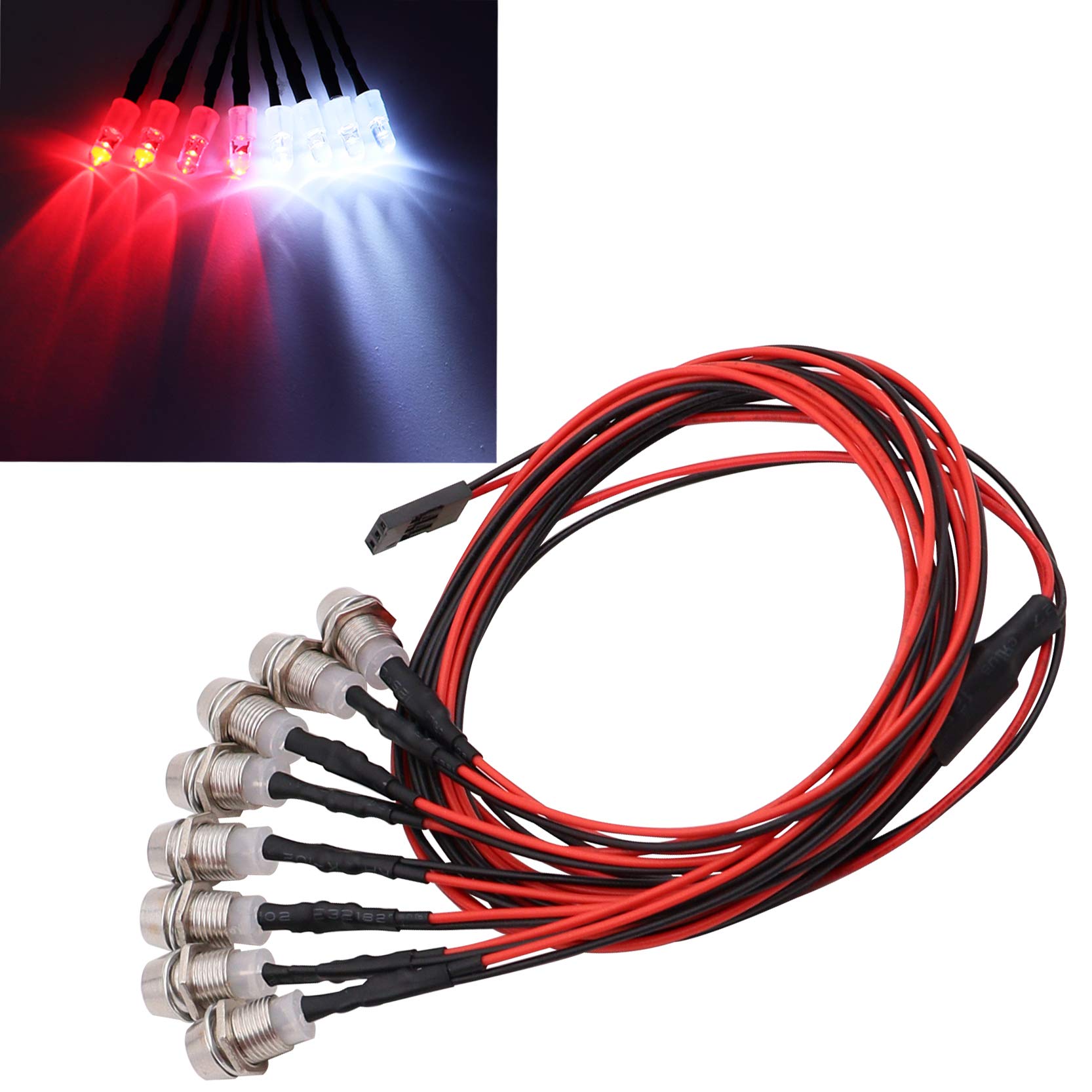 8LEDs RC Car Light Kit for Traxxas HSP Tamiya - Offroad & Crawling
