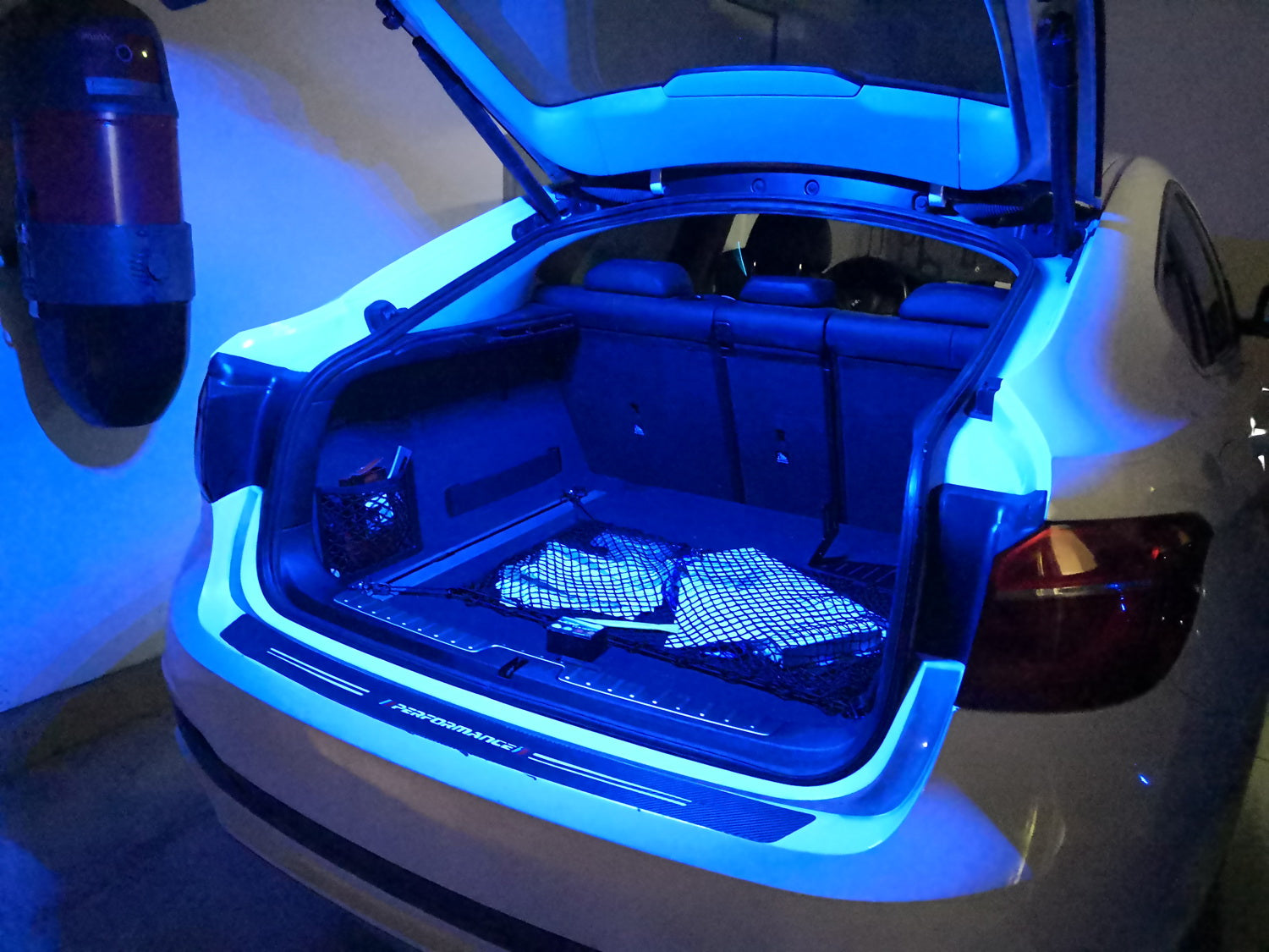 12in Blue to White 18 SMD LED Strip Light for Car Trunk & Cargo Area - Bright Interior Lighting for Cars, Trucks, SUVs & Vans - Perfect for Nighttime Visibility and Custom Vehicle Lighting