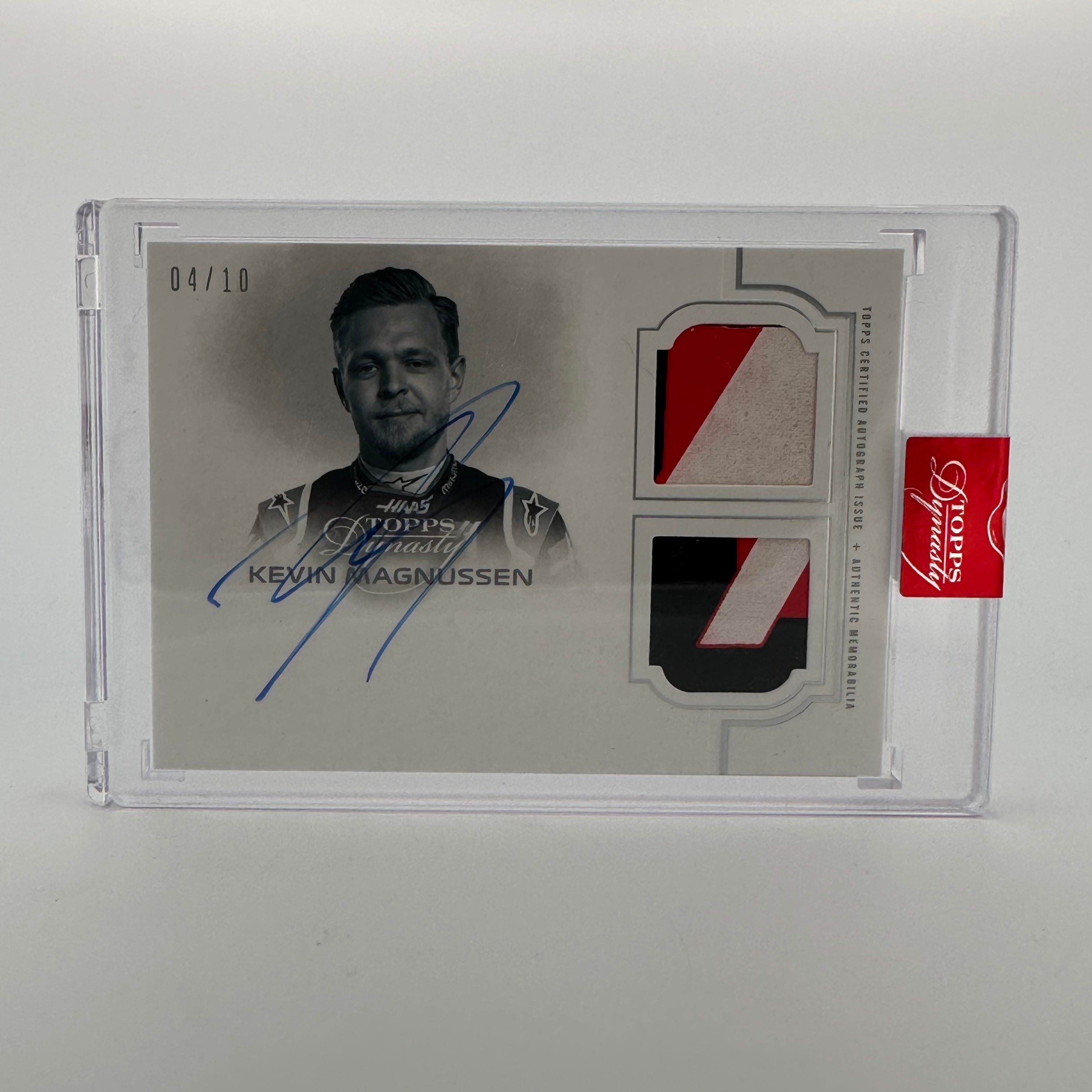 2020 Topps Dynasty F1 Kevin Magnussen #SDA KM Single Driver Dual Relic Autograph Card - Perfect for F1 Collectors, Racing Memorabilia Displays, and Sports Card Investments