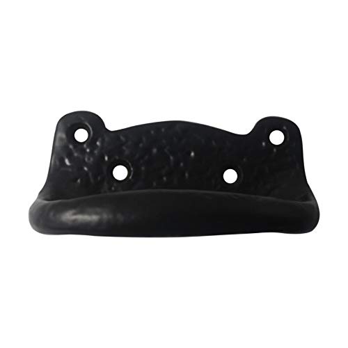 Agabus Antique Cast Iron Drawer Pulls - Black Powder Coated for Vintage Cabinets & Furniture