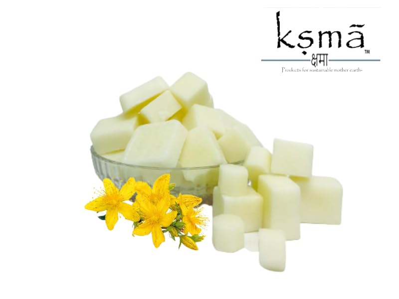 Ksma Pack of 2 Natural Organic White Candle Wax 400g & Yellow Beeswax 400g (800g Total) - Triple Filtered for Premium Candle Making, DIY Projects, Lip Balms, Lotions & Cosmetics | Perfect for Home Crafting, Spa Treatments & Gift Making