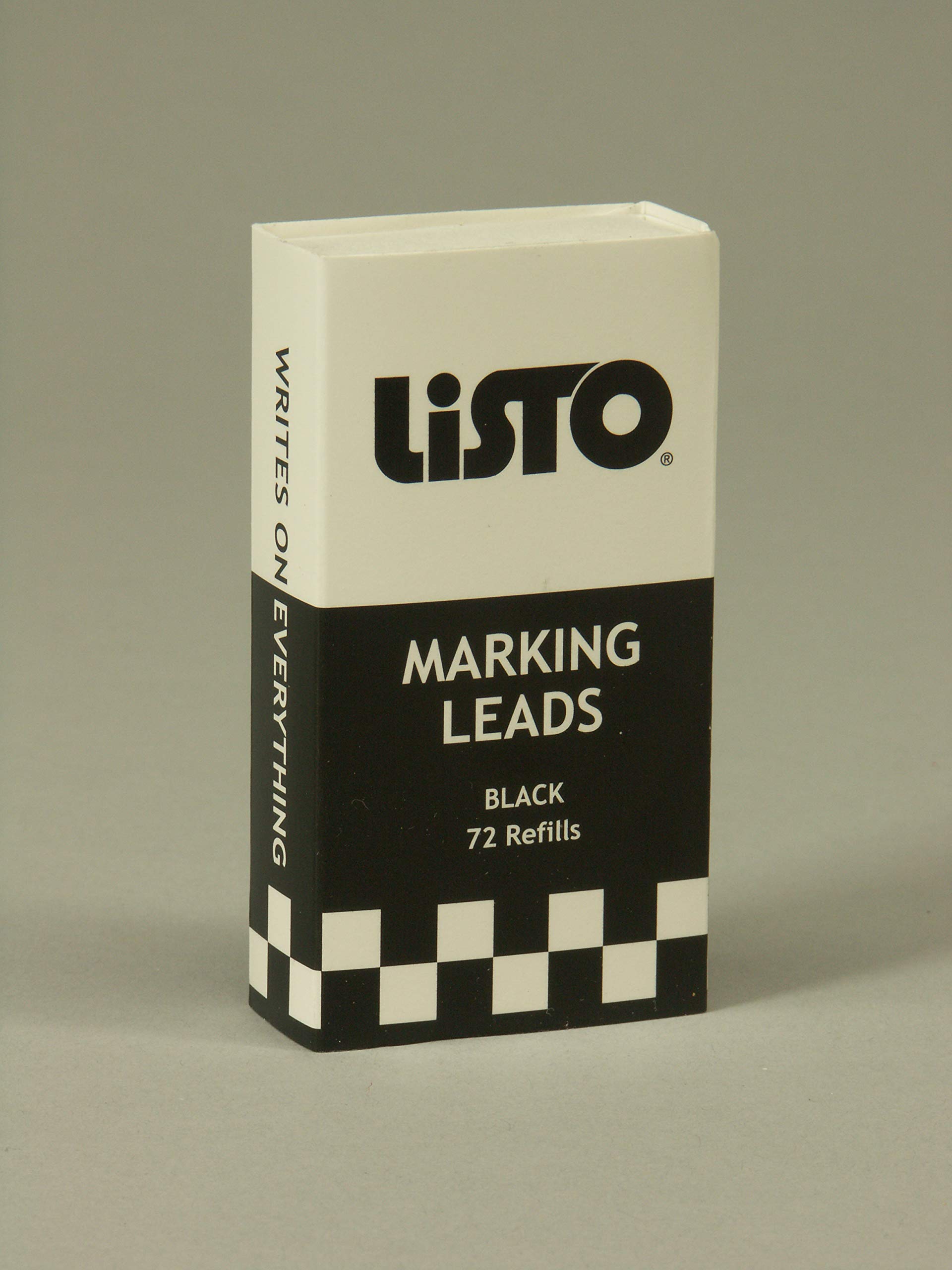 Listo Marking Pencil Refill LIS162BBK - Black Lead Refills for Highlighting & Underlining - Perfect for Office, School & Study Note-Taking