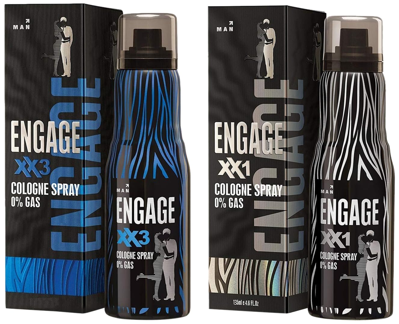 Engage Cologne Spray XX1 & XX3 for Men - 135ml Long-Lasting Fragrance | Perfect for Daily Wear, Office & Special Occasions