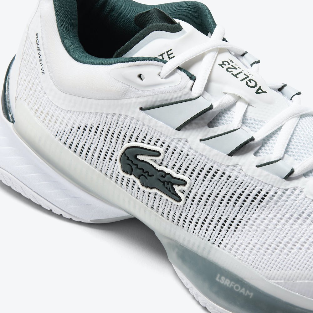 Lacoste AG LT23 Ultra Men's Tennis Shoes - White/Green | Lightweight Performance Sneakers for Court & Casual Wear | Perfect for Tennis, Gym & Everyday Use